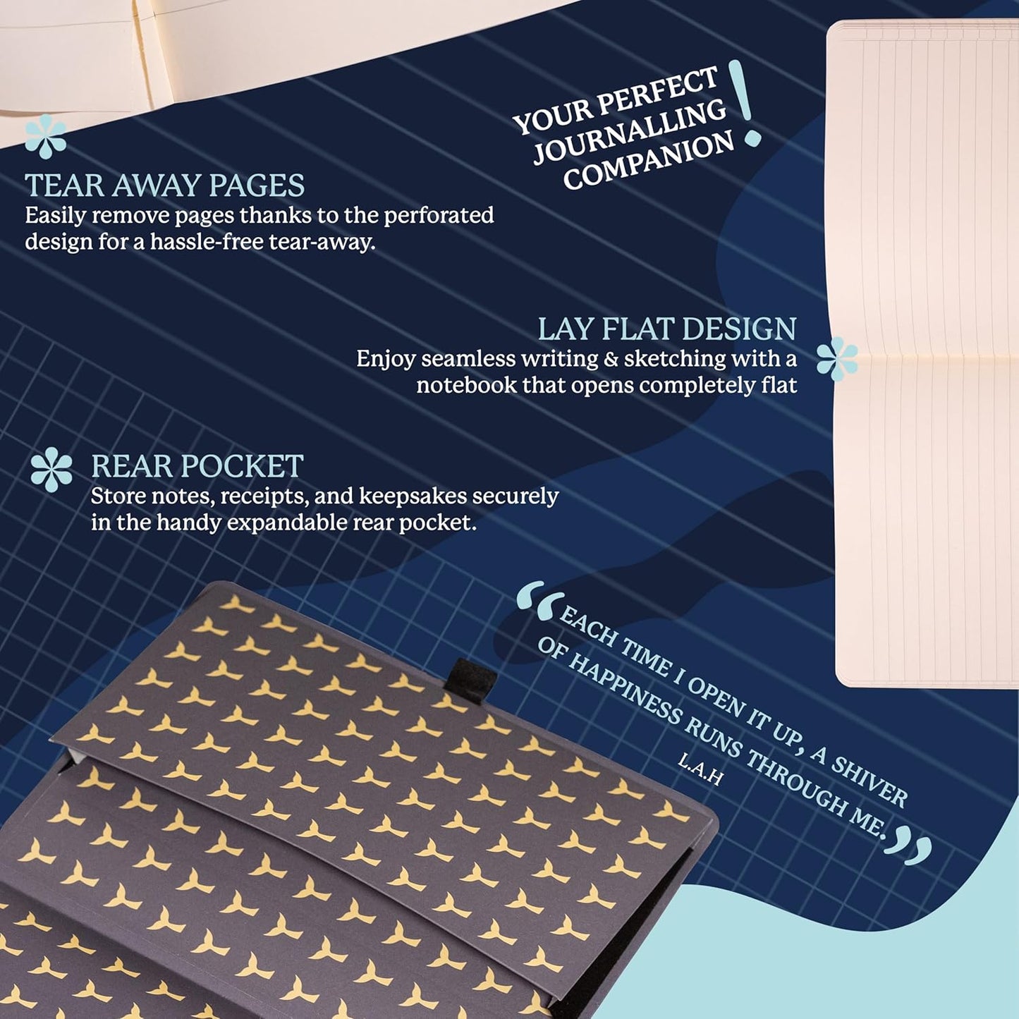 Dingbats A5 Wildlife Dotted Notebook Journal - Premium Vegan Leather Softcover Executive Journal for Women & Men - Work, Note Taking, Writing & Travel