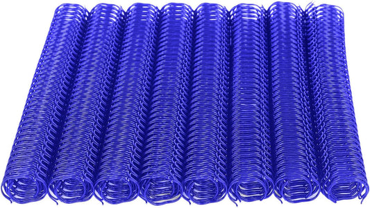 100 Pack Double Loop Wire Binding Spines, YolieraArt Wire Binding Spines, 5/16 Inch Binding Wire for Letter Size (40 Sheet Capacity, 100P, 3:1 Pitch, Blue)