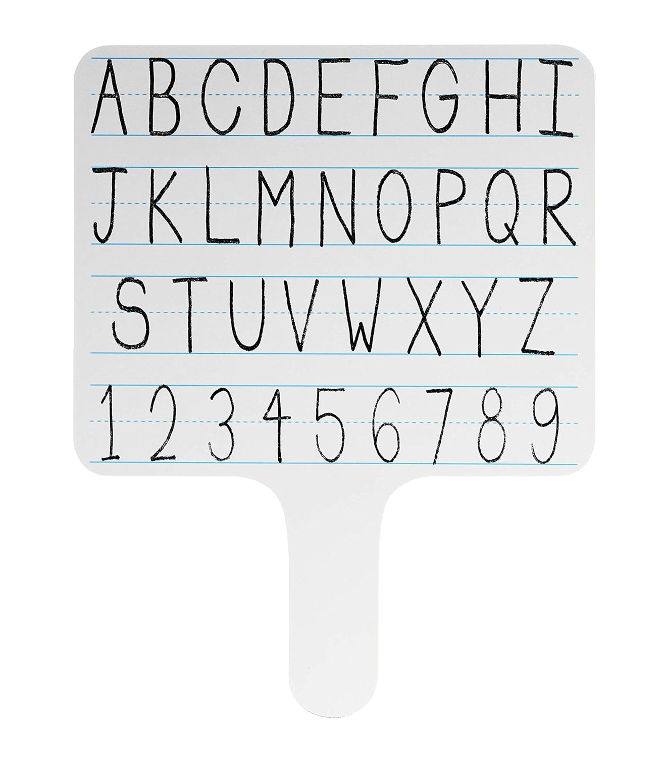 Flipside Products Rectangular Lined Dry Erase Answer Paddles, Double-Sided, Auction, Handheld Whiteboard, Handle Response Board, Classroom Dry Erase, Writing Practice, Pack of 12