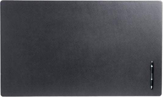 Dacasso Pad Without Side Rails Luxury Leather Blotter for Writing-Executive Desk Surface Protector, 34” x 20”, Black