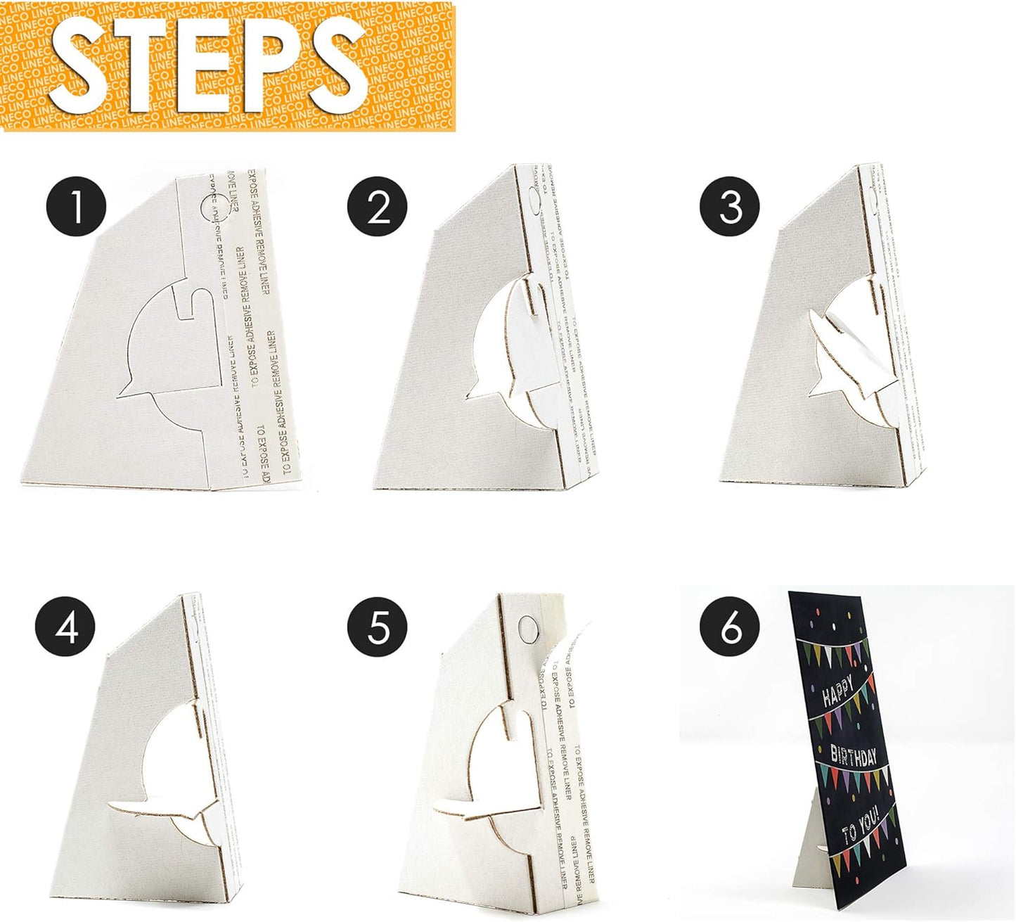 Golden State Art, 3 Inch Self Stick Easel Back, Cardboard Stand, Single Wing, Archival Quality, Display Posters Pictures Brochures, Easy and Fast Application (Pack of 50) White, Made in USA