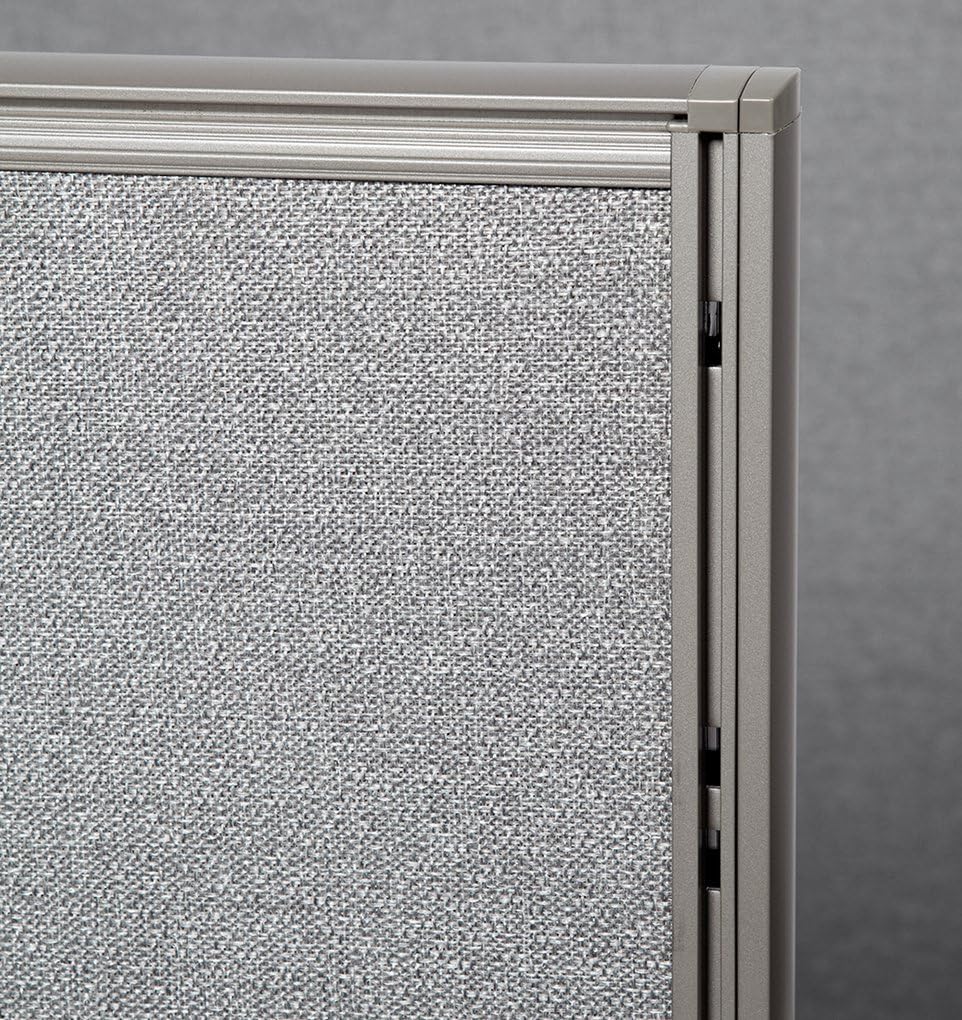 GOF Freestanding L Shaped Office Partition, Large Fabric Room Divider Panel, 30" D x 60" W x 60" H