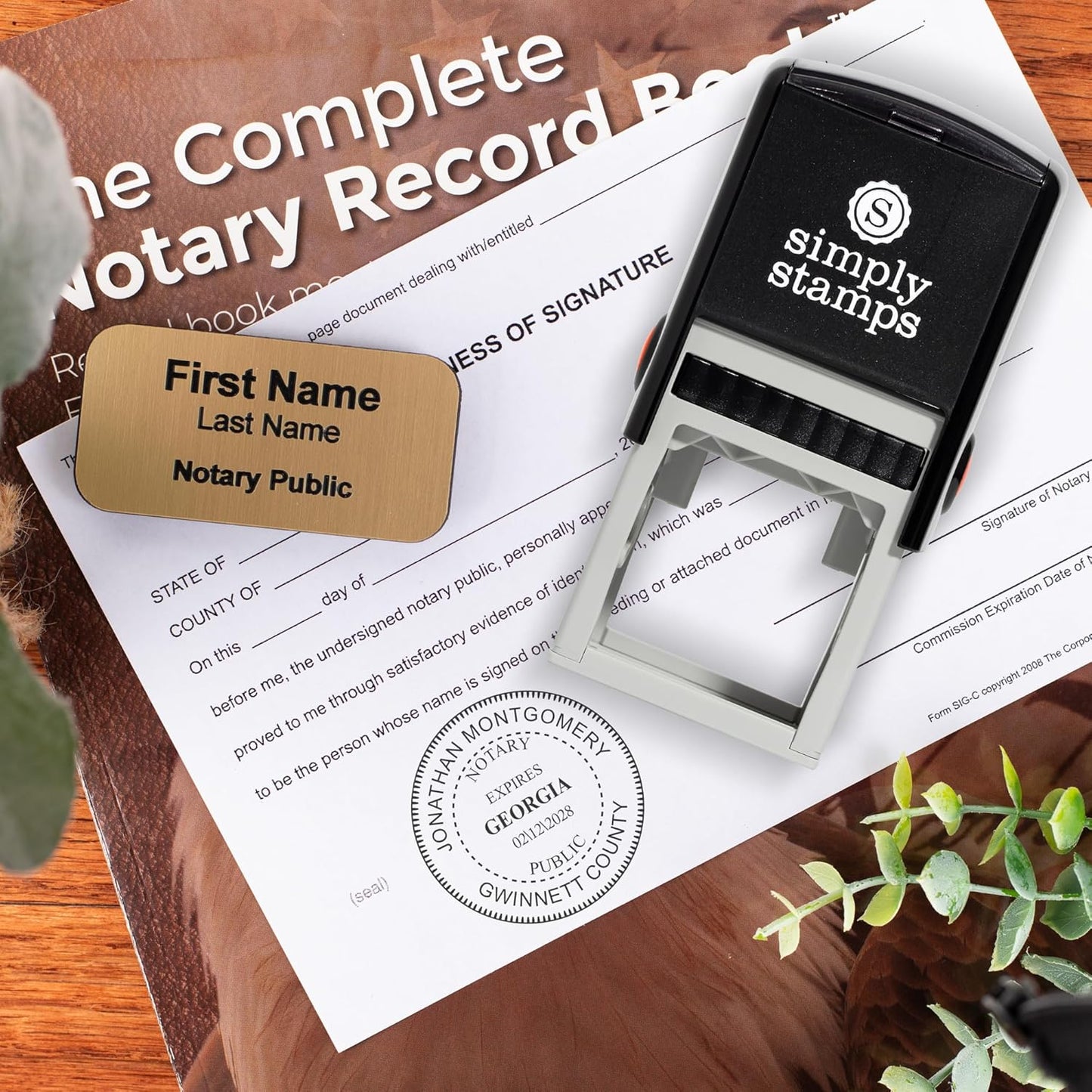 Holmes Stamp & Sign Massachusetts Round Notary Stamp | Official State Notary Stamp | Meets State Specifications