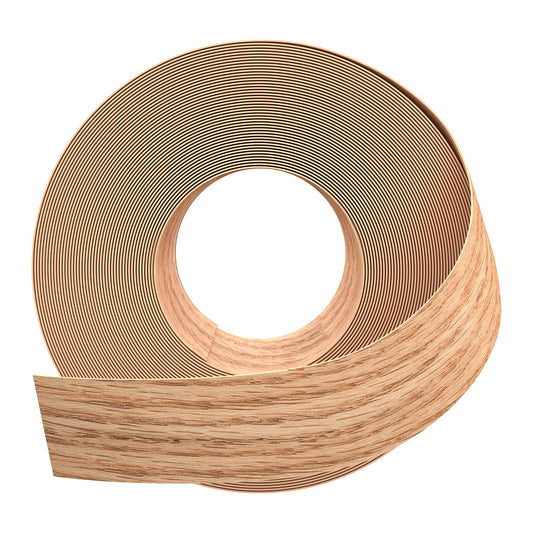 GSCIT Club Red Oak Edge Banding, 2 inch x 25ft roll of Veneer Edge Banding Preglued Flexible, Real Wood Tape Banding