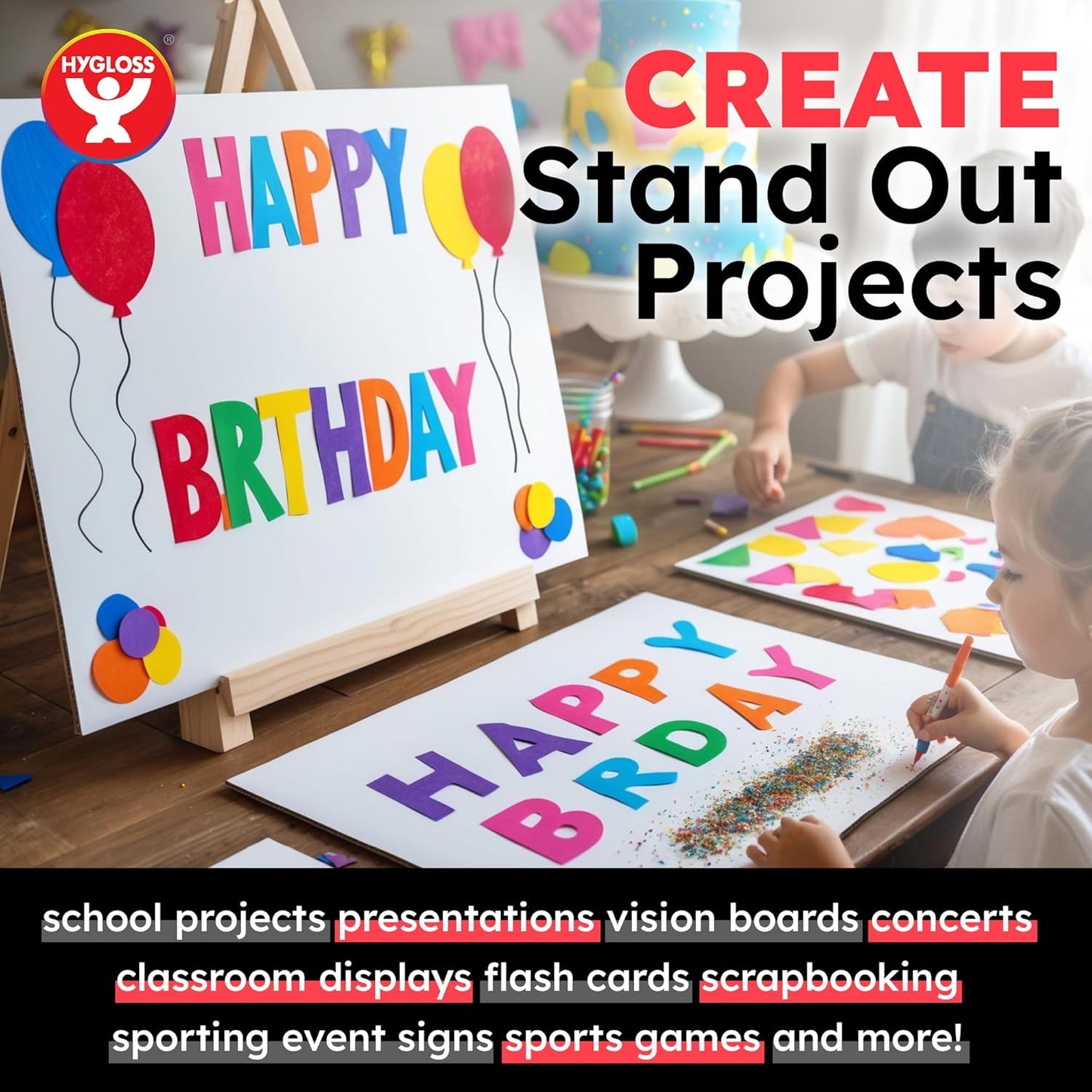 Hygloss Large Poster Board 22x28 - 50 Poster Boards Bulk Pack - 10 Pt. Thickness White Poster Board Paper for Projects, Presentations, Displays, Signs, Crafts - Blank Posterboard Multipack 22" x 28"