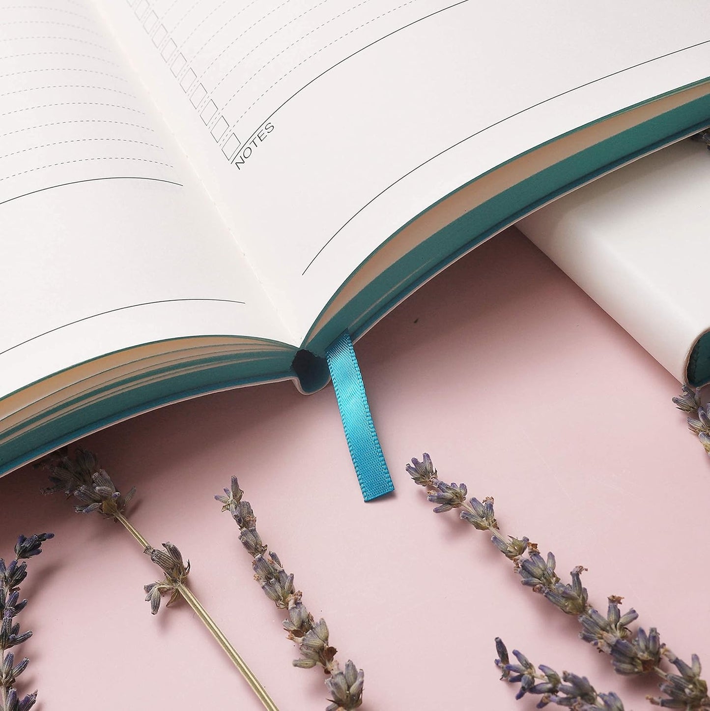 Daily to Do Checklist Notebook, Task Management, Organizer Planner, Hardcover, Ribbon Bookmark, 5.8 x 8.3”, A5 size, 110 Sheets (White)