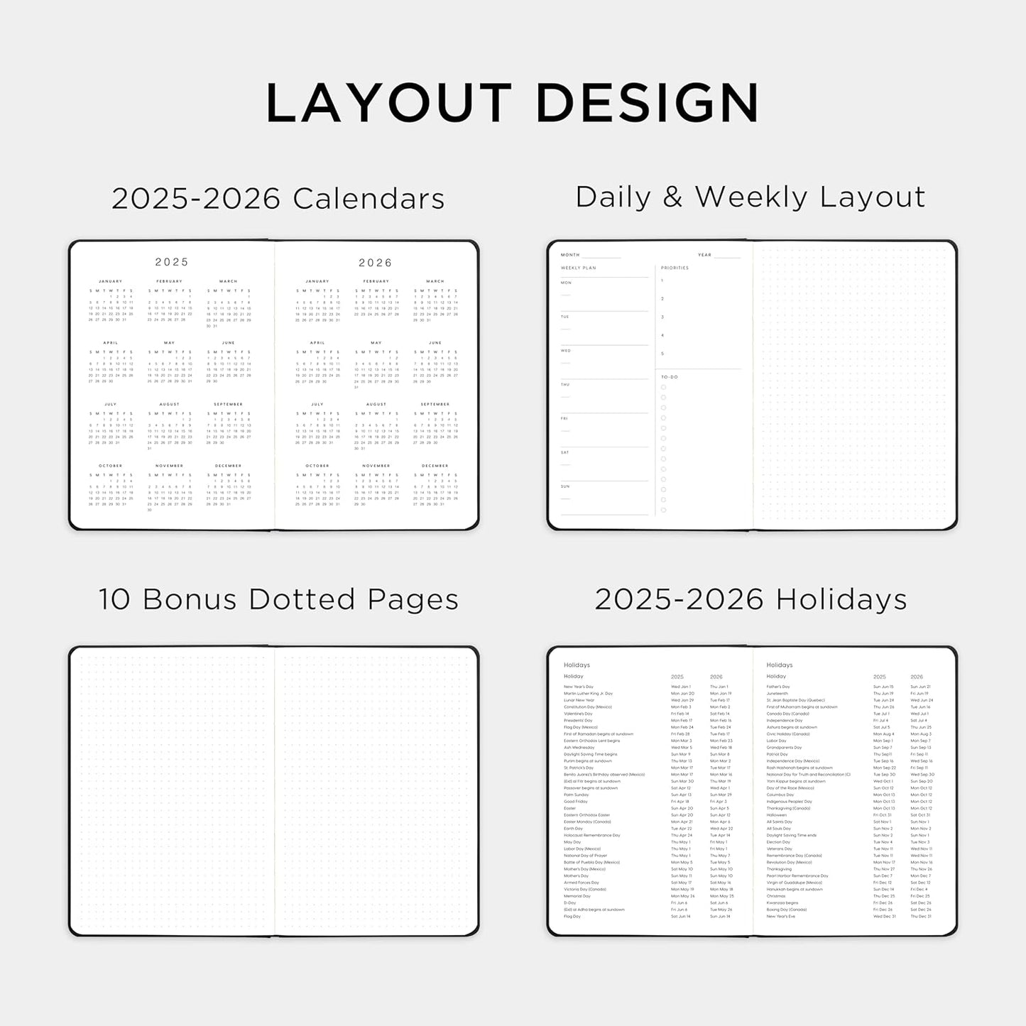 And Per Se Undated Academic Planner, A5 Weekly Calendar Planner, 72 Weeks Hardcover to Track Goals, Teacher Student Planning Book with Monthly Tab Stickers & Back Pocket (Green)