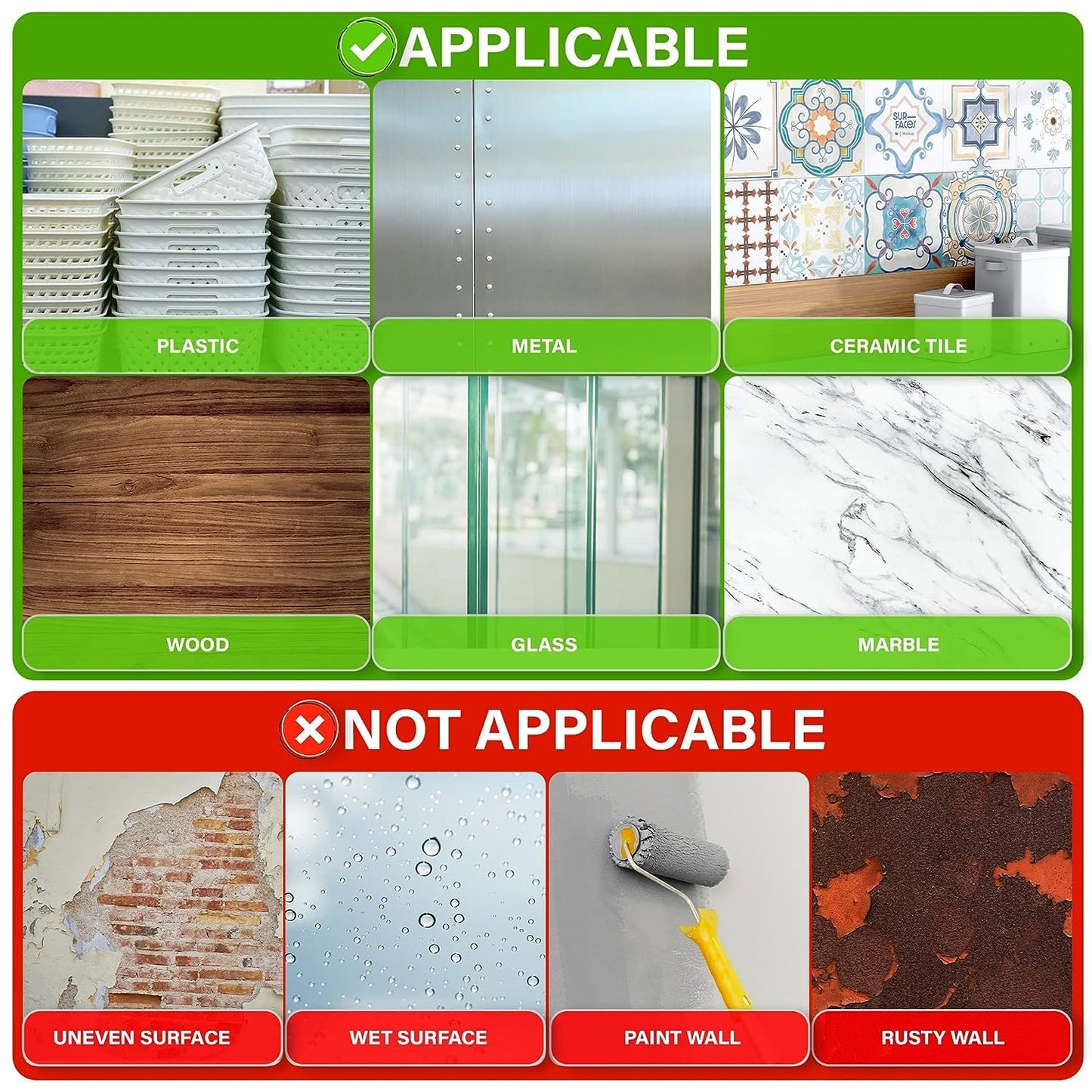 Heavy Duty Double Sided Tape - Extra Large Nano Double Sided Adhesive Tape 1.18 inch Wide Removable Wall Tape Sticky Poster Tape Decor Carpet Tape, Clear Mounting Tape Picture Hanging Strips 9.85ft