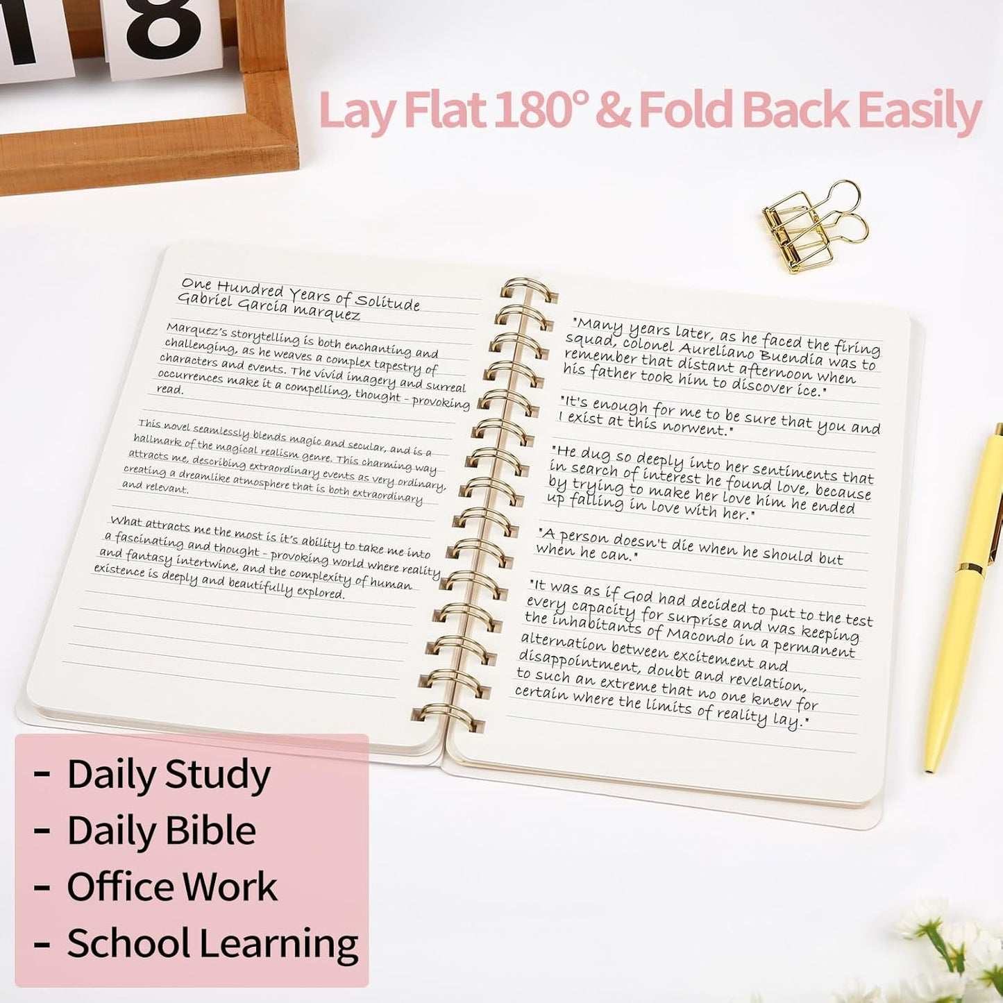 Lined Spiral Notebook College Ruled A5 Journal Book for Note Taking, 160 Pages Writing Journal for Office and Home School Supplies 5.75x8.125 inch (3pack-Army Green/Reef Blue/Black)