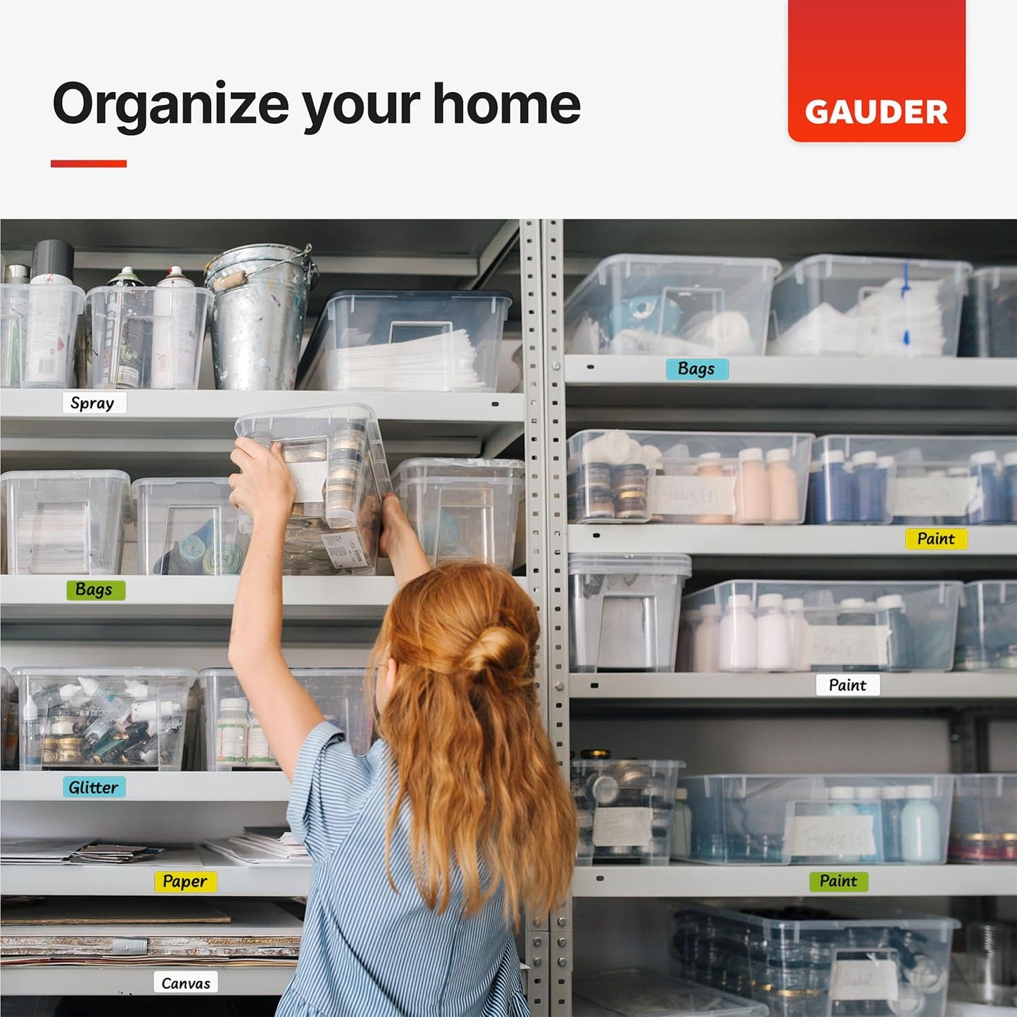 GAUDER Magnetic Labels Writable - Reusable Magnet Tags for Whiteboard, Chalkboard, Kanban Board and Refrigerator - Magnet Cards with Marker (90 Pack - 3 x 1 Inches)