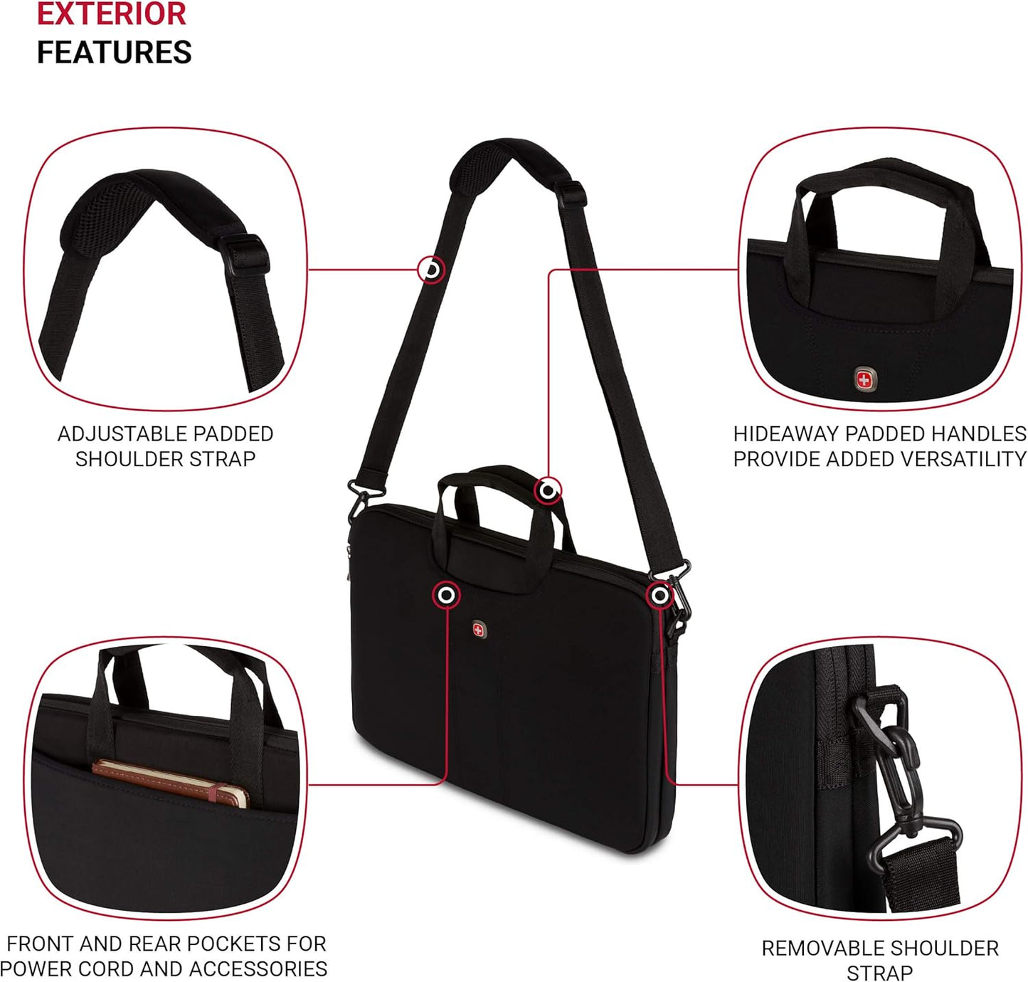 Wenger Legacy 15.6 Inch Ultra Computer Slimcase, Black, One Size