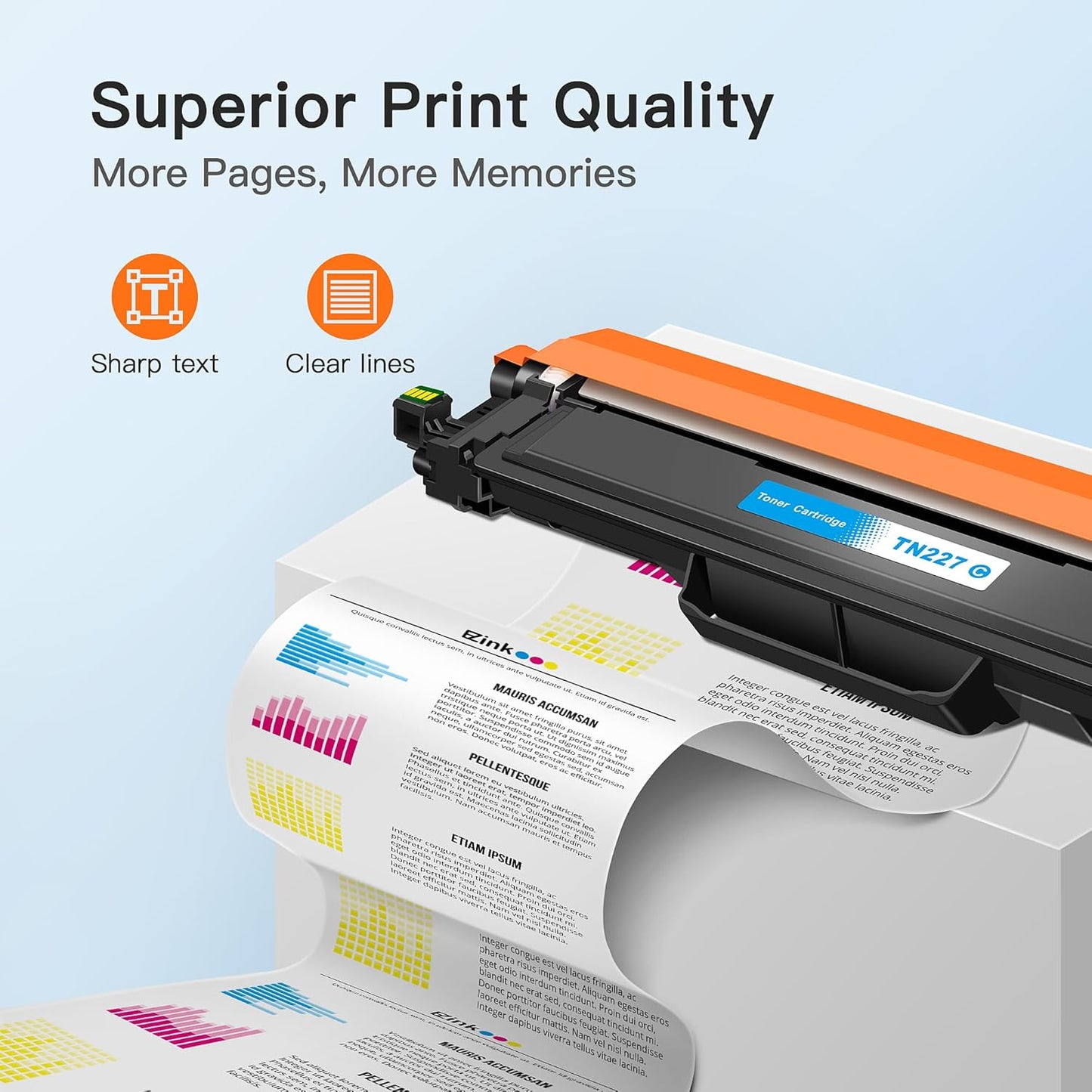 E-Z Ink TN-227 TN227 Compatible Toner Cartridge Replacement for Brother TN227 TN-227 TN227BK/C/M/Y High Yield to use with HL-L3270CDW HL-L3230CDW HL-L3210CW HL-L3290CDW MFC-L3710CDW (5 Pack)