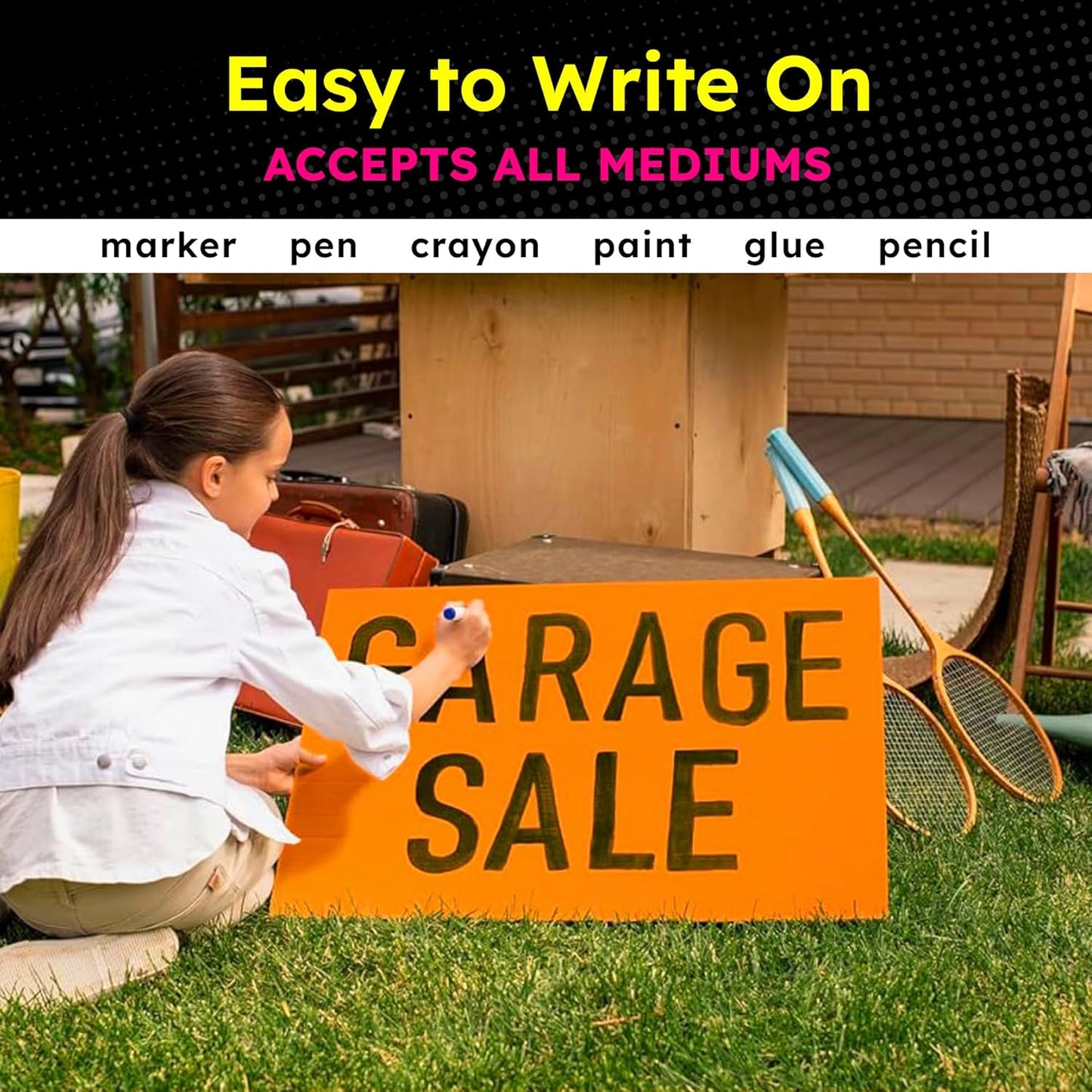 Hygloss Medium Poster Board 11x14 - 25 Neon Orange Single Color Poster Boards Bulk Pack - 10 Pt. Thickness Colored Poster Board Paper for Projects, Signs, Displays - Posterboard Multipack 11" x 14"