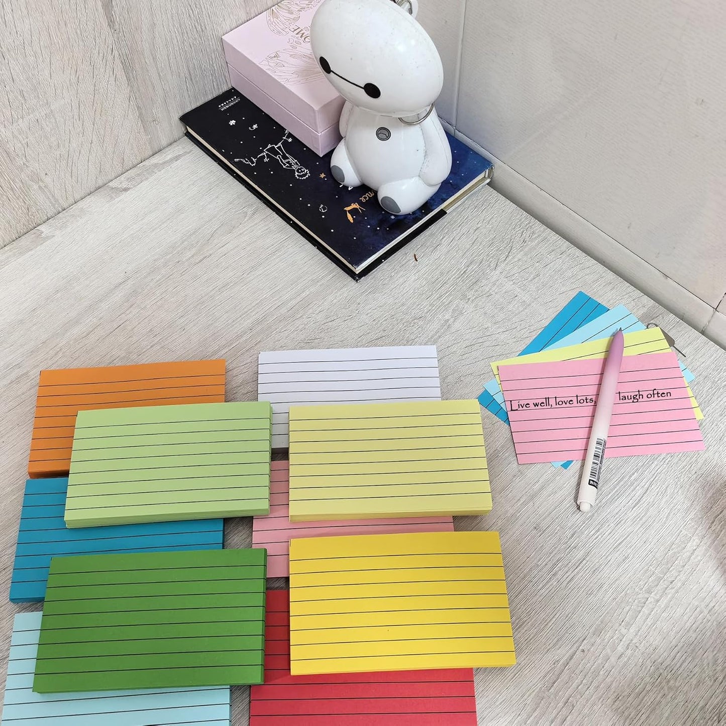 Index Cards 500Pcs, 3 x 5 Inches Ruled Index Cards, Colored Index Flash Cards, Lined on Both Side Colored Notecards for Study, Learning, Memory, Recipe Cards (10 Colors)