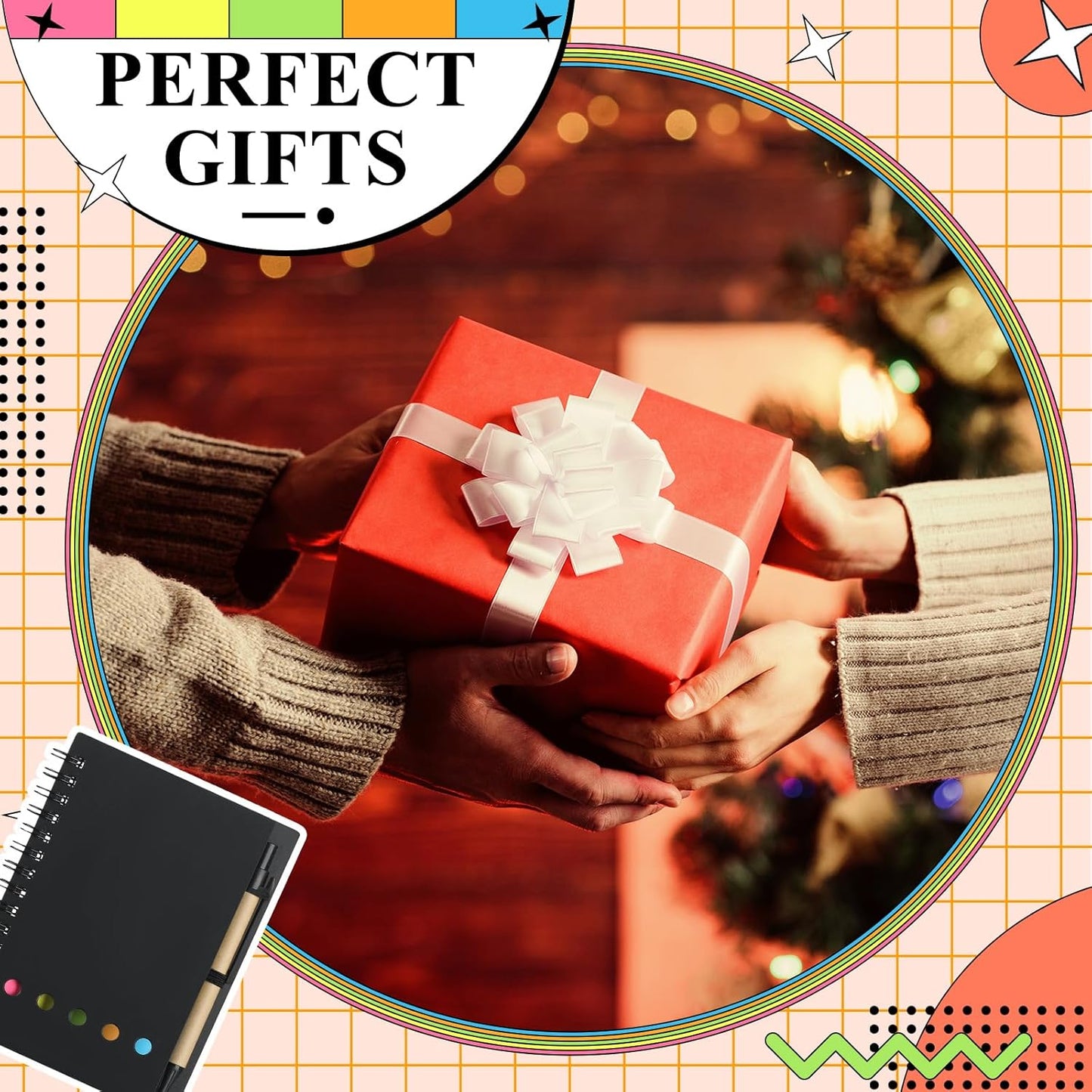 Qilery 10 Pack Lined Spiral Notebook Small Notepad and Pen Set Steno Pads Lined Notepad Black Pocket Notebook for Business Office School Supplies