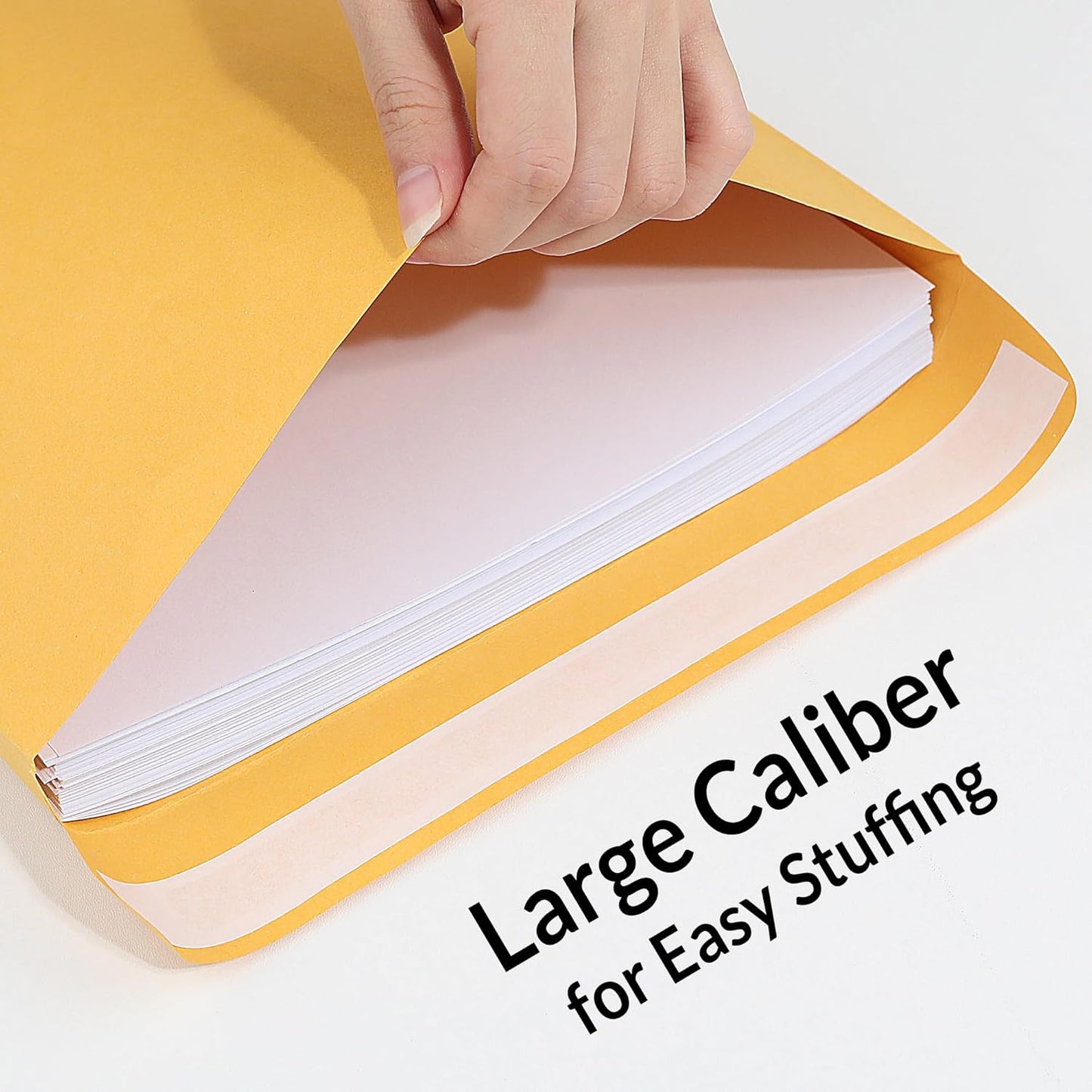 SUNEE 9x12 Envelopes Self-Seal Catalog Mailing Envelopes -250 Count, Ultra Strong Quick-Seal, 9x12 inch Brown Kraft Manila Envelopes Security Envelopes