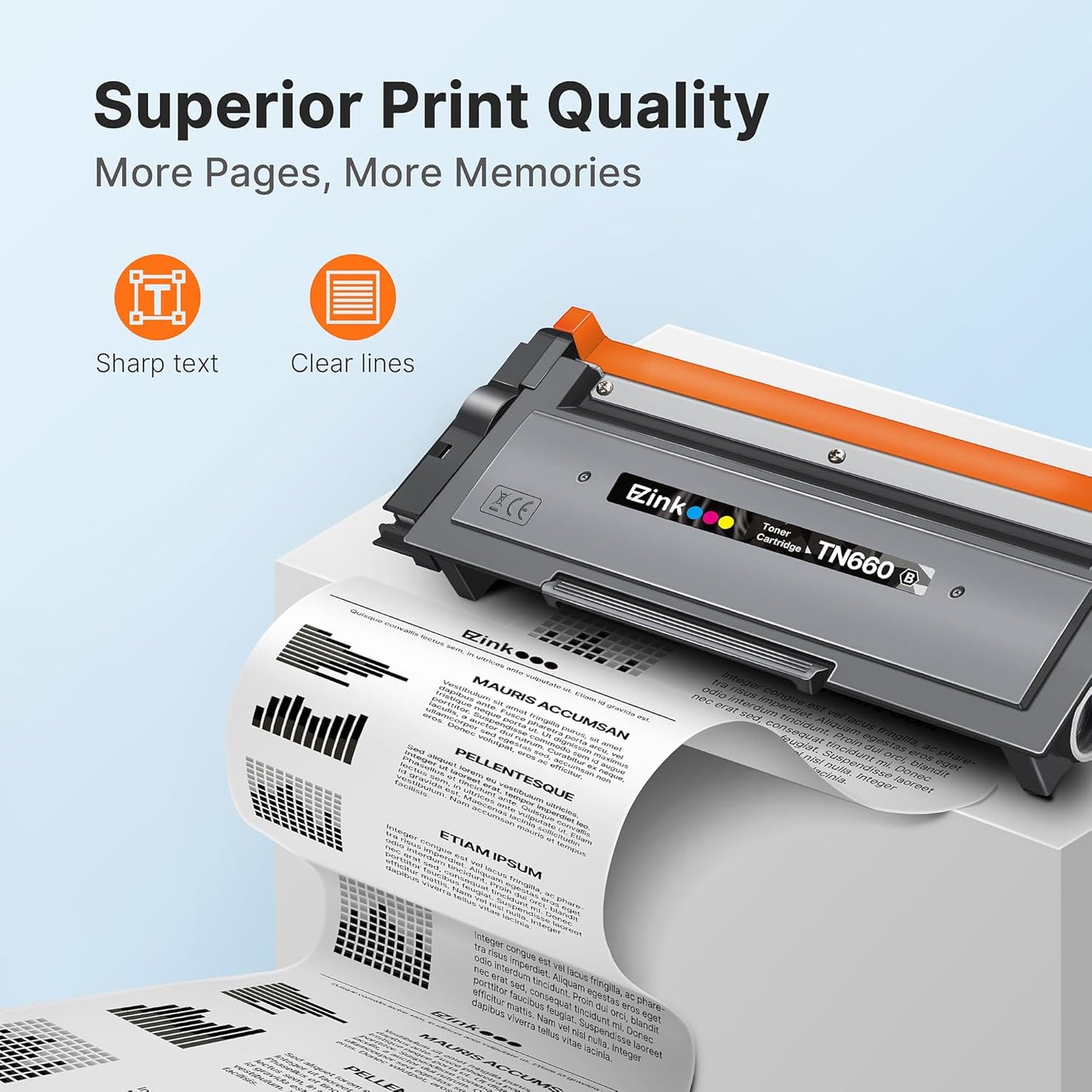 E-Z Ink Compatible TN660 Toner Cartridge Replacement for Brother TN-660 TN660 TN630 High Yield to Use with HL-L2380DW HL-L2320D HL-L2340DW DCP-L2540DW MFC-L2700DW MFC-L2720DW Printer (Black, 2 Pack)