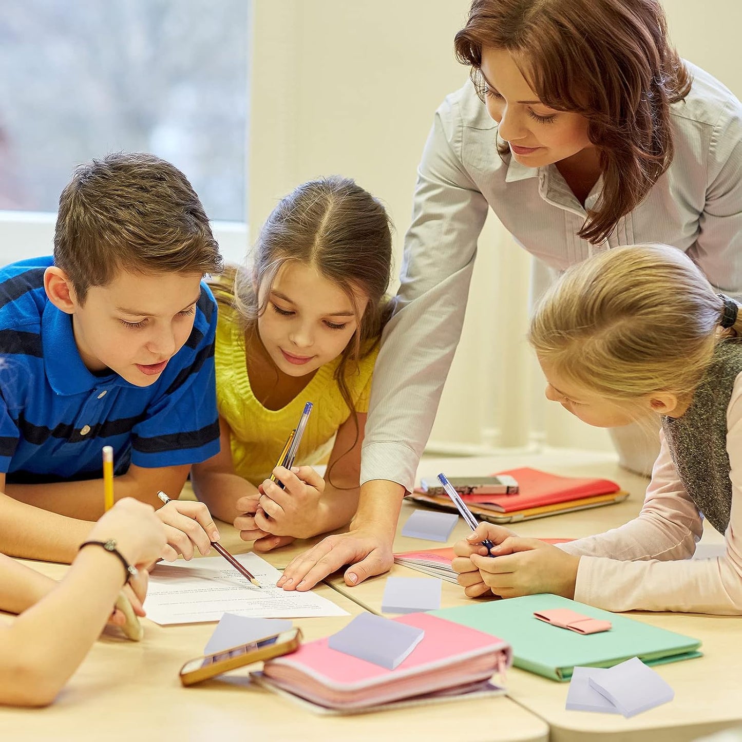 Sabary 2400 Sheets White Sticky Notes 3 x 3 Inch Self Stick Notes Pads Easy Note Pads for Office Home Studying Supplies, 24 Pads, 100 Sheets/Pad, Individual Package