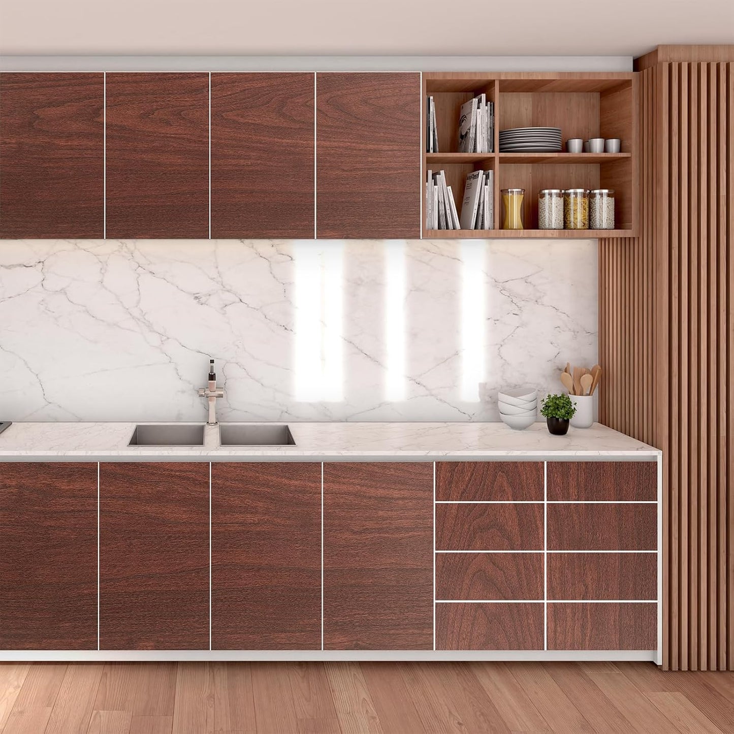 GSCIT Club Wood Grain Repair Tape, 2.4 inch X 250ft Self Adhesive Cherry Grain Repair Patch for Tables, Chairs, Baseboards, Doors, Windows, Floors, Handicraft DIY.