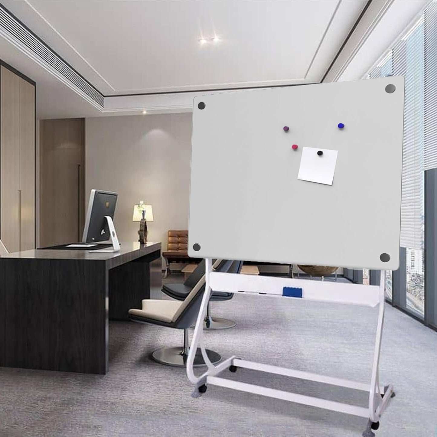 Extra Strong Magnets for Whiteboard, Glassboard and Fridge (Purple, 8 Pack, Small). N54 Neodymium Rare Earth Heavy Duty Magnets for Home and Office Supplies.