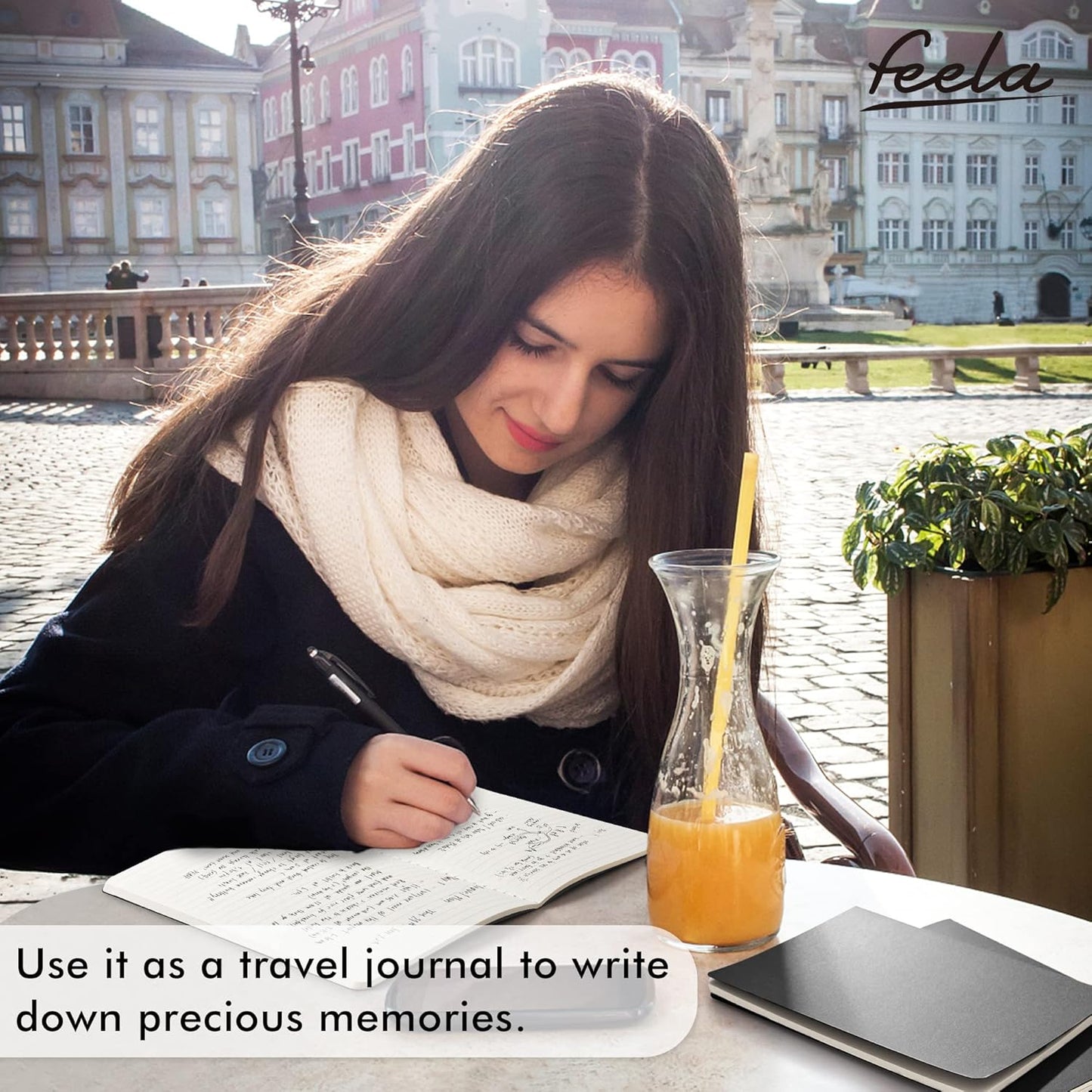 8 Pack Soft Cover Journal Bulk, Feela Notebooks College Ruled for Work, Lined Travel Journal for Women Men, Note Taking Notebook School Supplies Business Writing, 8.2” x 5.5”, A5, Black