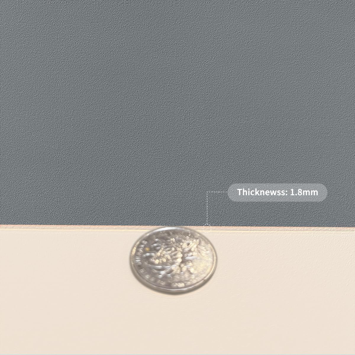 Desk Cover Protector - Used for Square Table Waterproof and Easy to Clean Good Flatness Easy to Used for Dining Table(Off White+Light Gray 44x44)