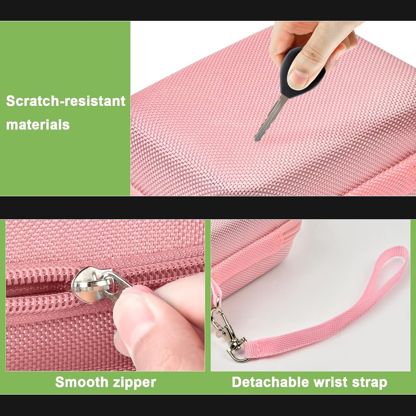 Digital Camera Case Compatible with VAHOIALD FHD 1080P/ for CAMKORY Digital Point and Shoot/for KODAK PIXPRO FZ45-BK 16MP Vlogging/for IWEUKJLO/for Nsoela, Holder for SD Card More- Pink (Box Only)