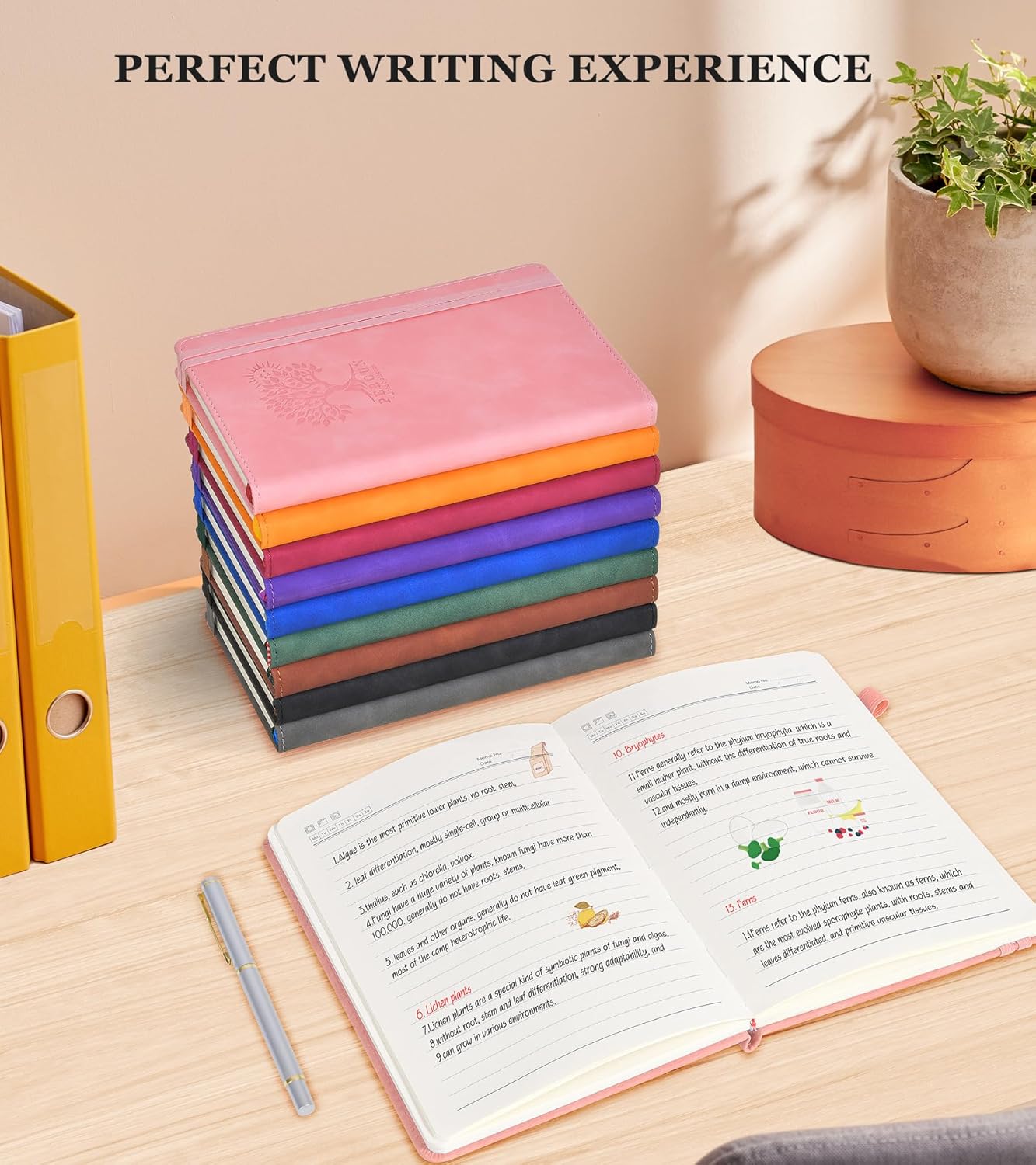 Lined Journal Notebook for Men & Women,200 Pages A5 Hardcover Leather Notebook (5.9"x8.5"), Travel Journal for Work, School, Business Writing, Note Taking, Notepad Diary (Blue)