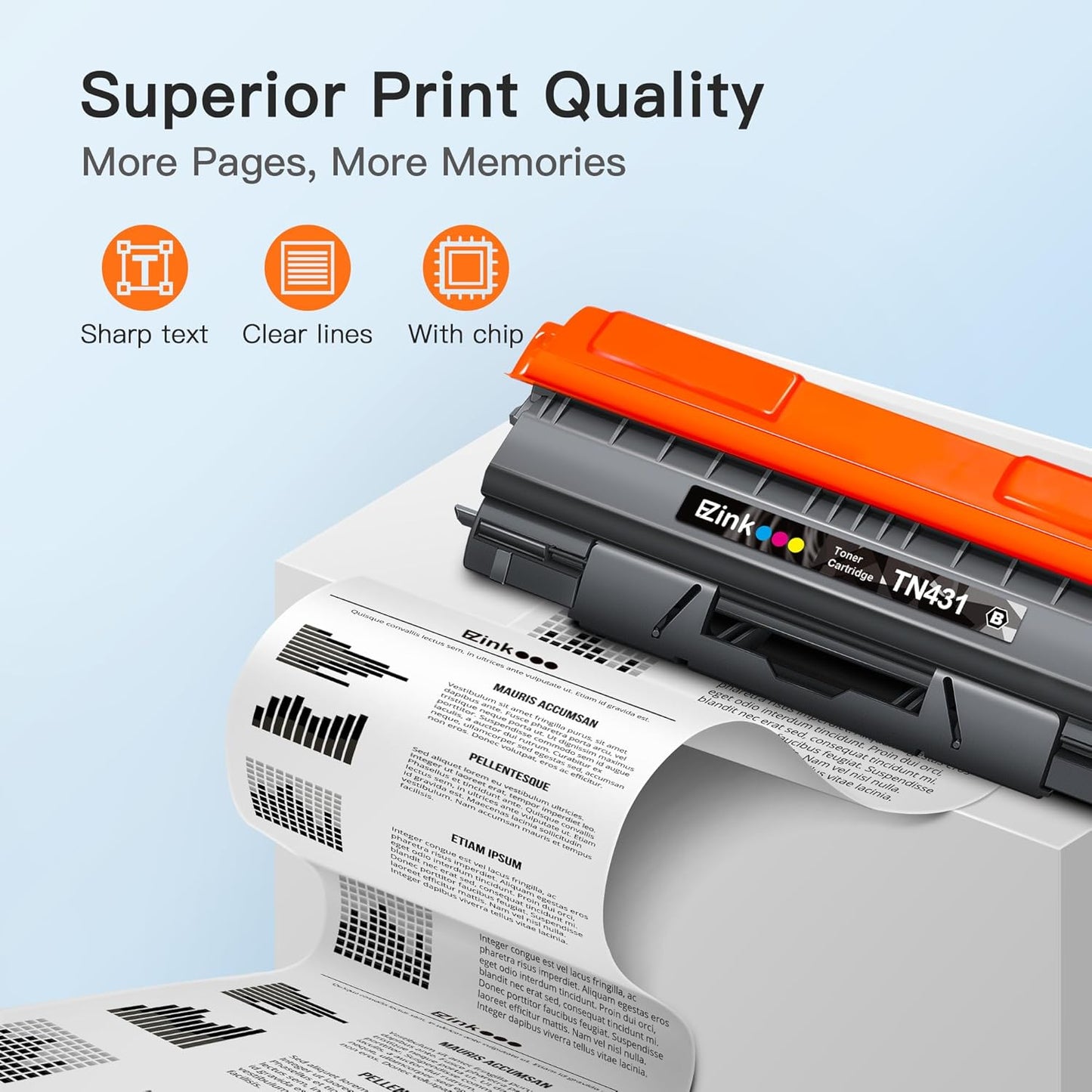 E-Z Ink TN431 Toner Cartridge Compatible for Brother TN431 TN-431 TN433 TN436 to Use with Brother HL-L8360CDW HL-L8260CDW MFC-L8900CDW MFC-L8690CDW Printer (Cyan, Yellow, Magenta, Black, 4 Pack)