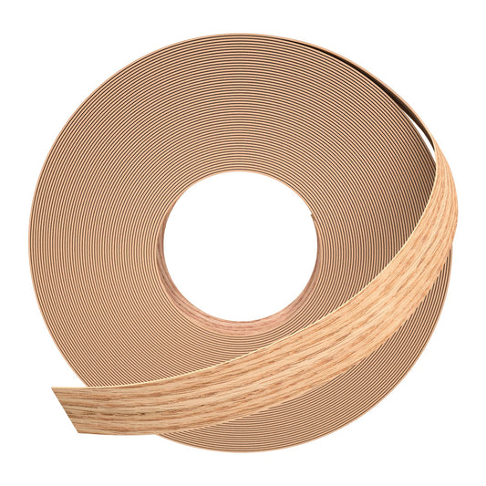 GSCIT Club Red Oak Edge Banding, 7/8 inch x 50ft roll of Veneer Edge Banding Preglued Flexible, Real Wood Tape Banding