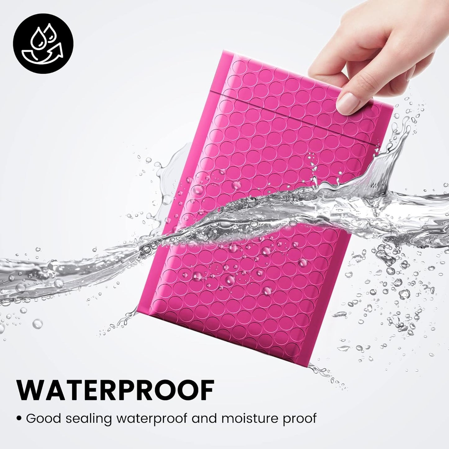 Fuxury Bubble Mailers 4x8" 800 Pack Pink Bubble Mailers Usable Size 4x7” Small Padded Envelopes Waterproof Mailing Envelopes Bubble Padded