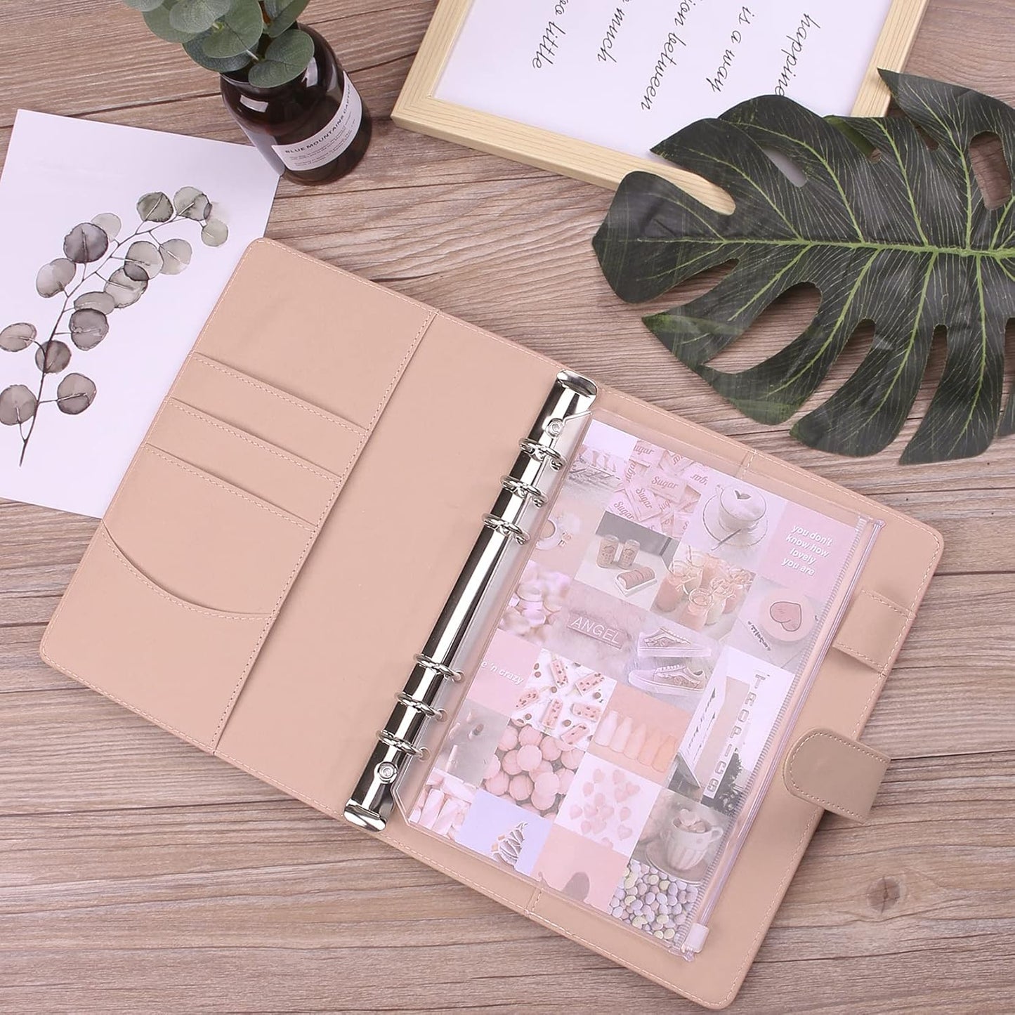 Money Saving Binder, Savings Challenges Book with for Cash Envelopes, 12pcs Zipper Envelopes A5 Budget Binder, Budget Planner for Managing Budgets and Saving Money (Pink-9.2IN)