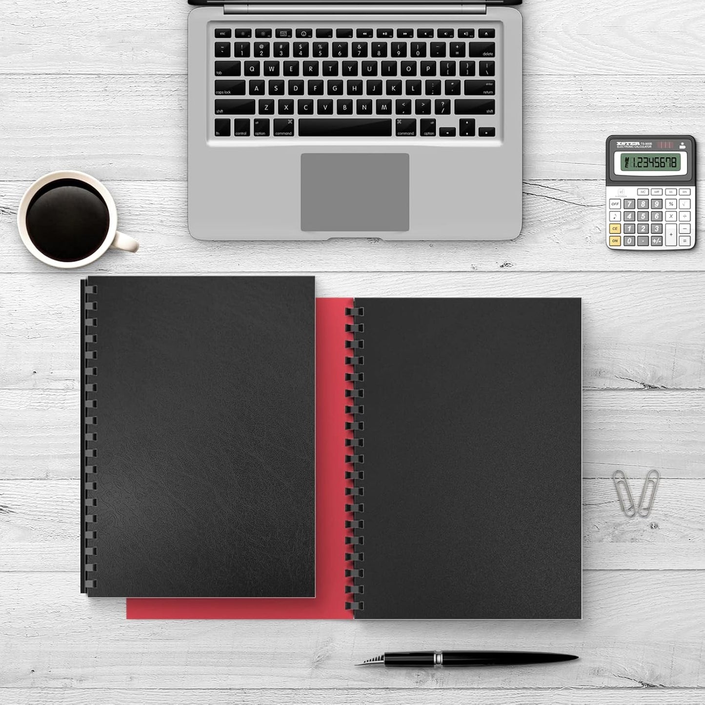 Binditek 100 Pack 16 Mil Leather-Textured Heavyduty Polycovers, Plastic Binding Presentation Covers, Letter Size, 8-1/2 x 11", Square Corners, Un-Punched, Black