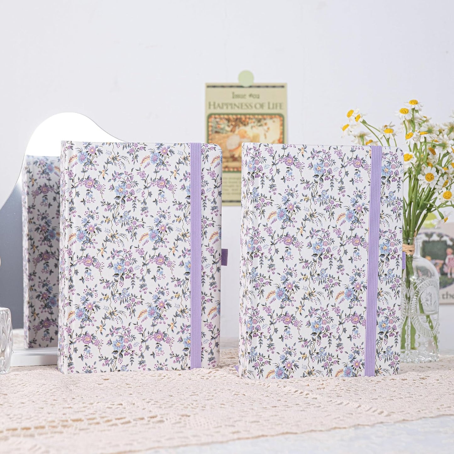 TIEFOSSI Dotted Journal Notebook for Women, A5 Dotted Grid Notebook for Writing, 190 Pages Thick Paper, Travel Daily Journal, for Work Home School, Note Taking, Business, 8.4 X 5.8 In