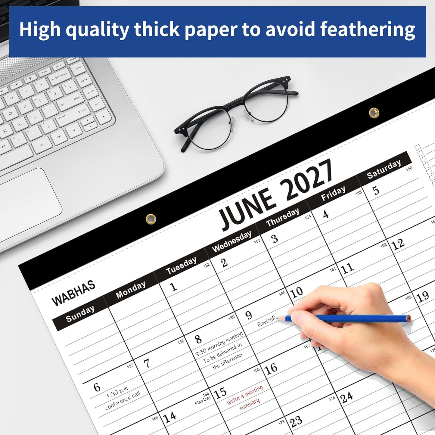 Desk Calendar 2026,January 2026 to June 2027,2026 Desk Calendar with to-do list,Calendar 2026-2027-18 Months,2026 Calendar 17" x 12" for Home or Office.