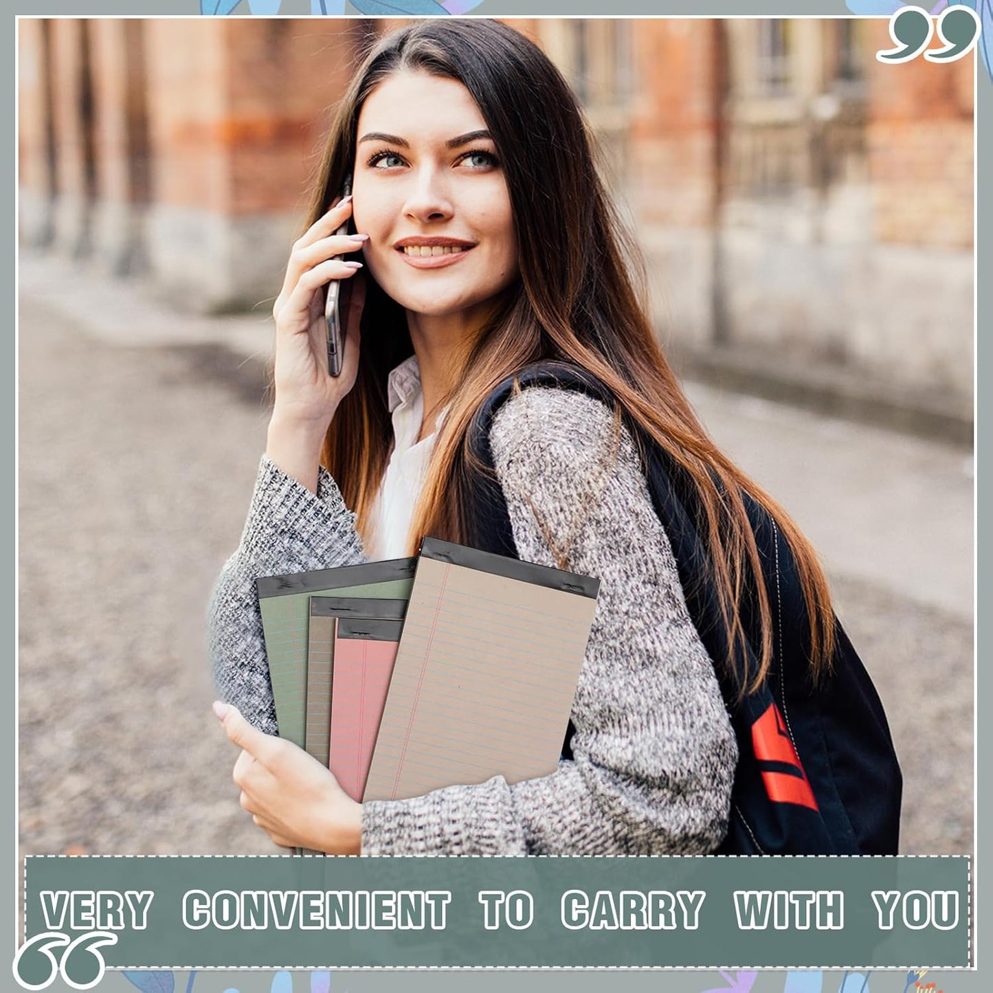 Lincia 24 Pcs 12 Pcs 5" x 8" Small Legal Pads Colored Lined Note Pads Narrow Ruled Writing Notepads 50 Sheets Per Micro Paper Notebook Lined and Perforated for College Office Supplies (Fresh Colors)