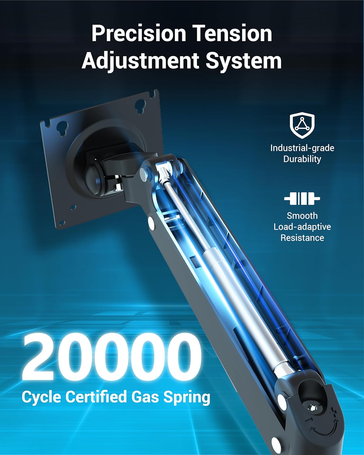 Dual Monitor Arm for 13-49 Inch Ultrawide Screens, Heavy Duty Monitor Mount for 2 Monitors up to 44lbs, Full Motion Vertical Stacked Dual Monitor Arm Desk Mount, 75/100mm VESA Mount, Black