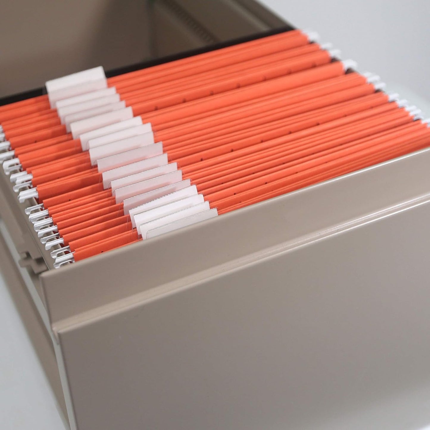 Smead Standard Hanging File Folders, 25 Count, Orange, 1/5-Cut Adjustable Tabs, Letter Size (64065)