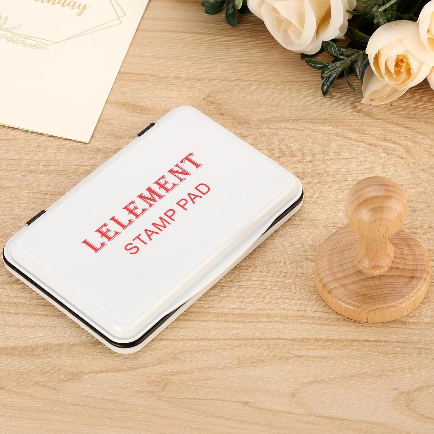 Ink Pads for Stamps | Red Ink Stamp Pad | Rubber Stamps Ink Pad - Premium Quality Felt Pad for Stamps | Stamp Pads | Large Size