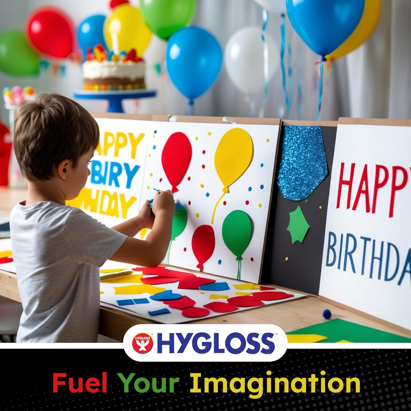 Hygloss Medium Colored Poster Board 11x14 - 50 Assorted Standard Color Poster Boards Bulk Pack - Red, Yellow, Green, Blue, Black - 10 Pt. Thickness Poster Board Paper, Posterboard Multipack 11" x 14"