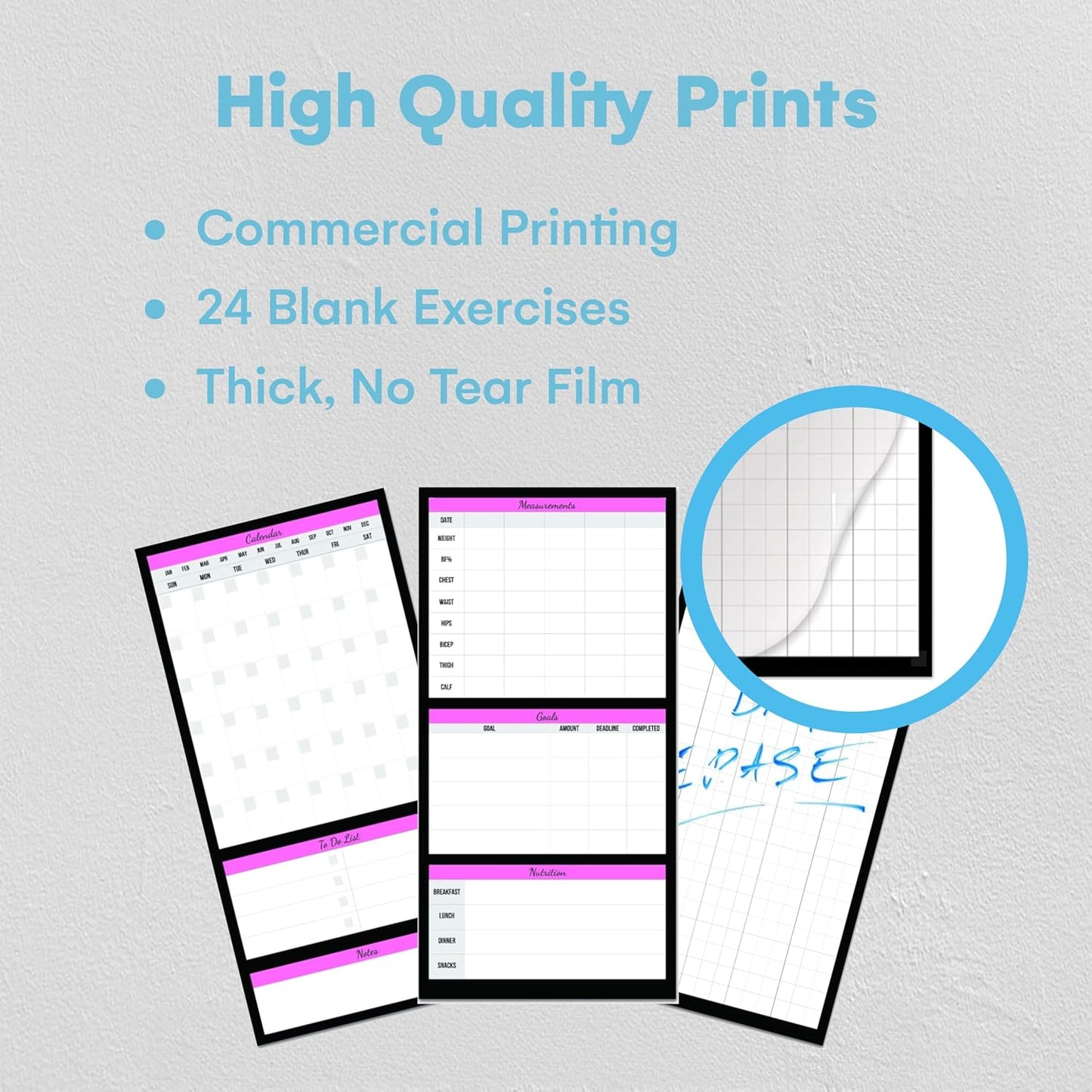 Weekly Planner Pad - Notepad Scheduling System - Dry Erase Board, Task List, and Calendar - Planning Poster for Time Management, Workout, Exercise, and Weight Loss - Expandable Desk Notepad