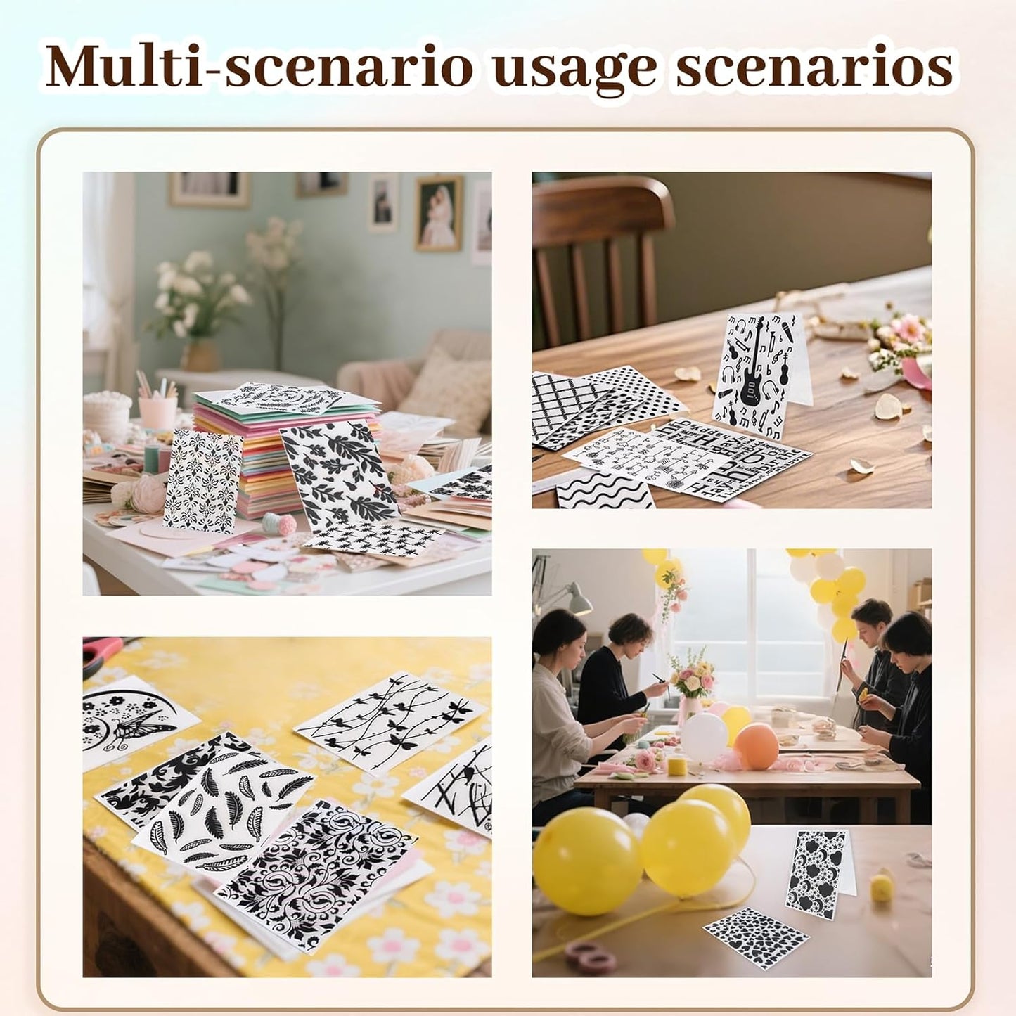 20 Pcs Embossing Folders,Embossing Folders for Card Making,Plastic Paper Card Stencils for Crafts Scrapbook Photo Album DIY,"5.8 x 4.1"(10 Classic + 10 Natural）