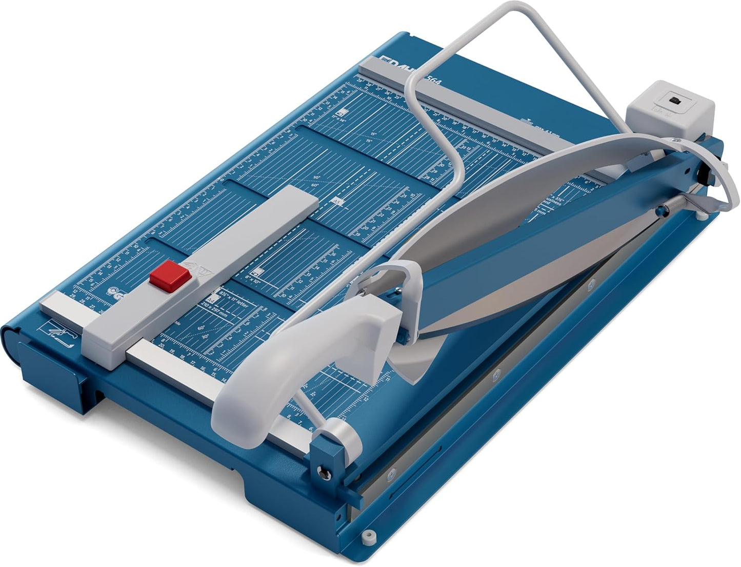 Dahle 564 Premium Guillotine Trimmer w/Laser, 14" Cut Length, 40 Sheet Capacity, Self-Sharpening, Manual Clamp, w/Safety Guard