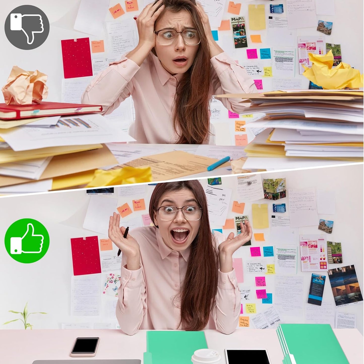 36 Packs Colored File Folders,Light Green File Folders,Two Tone Color File Folder 8.5 x 11 Inch,1/3 Cut Tabs Letter Size,Manila File Folders for Office,School and Home,Organization