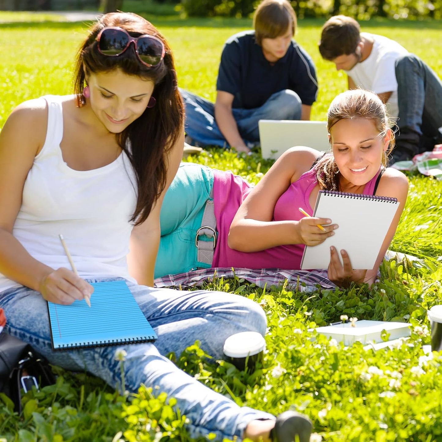 6 Pcs Legal Pad Top Spiral Bound Notebook 70 Sheets Wirebound Notepad Double Sided Ruled Memo Steno Pad with Stiff Back Cover for Business(8.5 x 11 Inches,No Holes,Bright Colors)