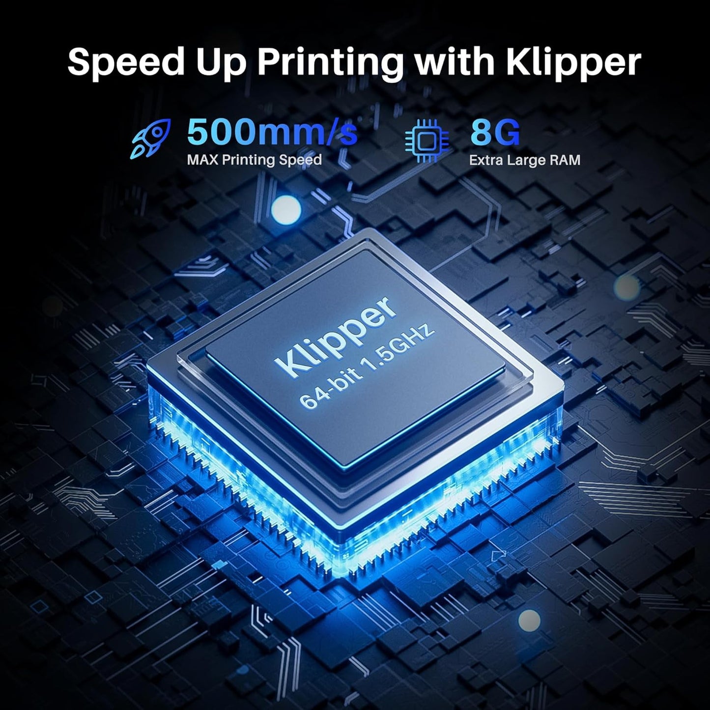 ELEGOO Neptune 4 Pro 3D Printer, 500mm/s High Speed Printer with Klipper Firmware, Auto Leveling and Direct Drive Extruder, Easy Assembly, 8.85x8.85x10.43 Inch Printing Size