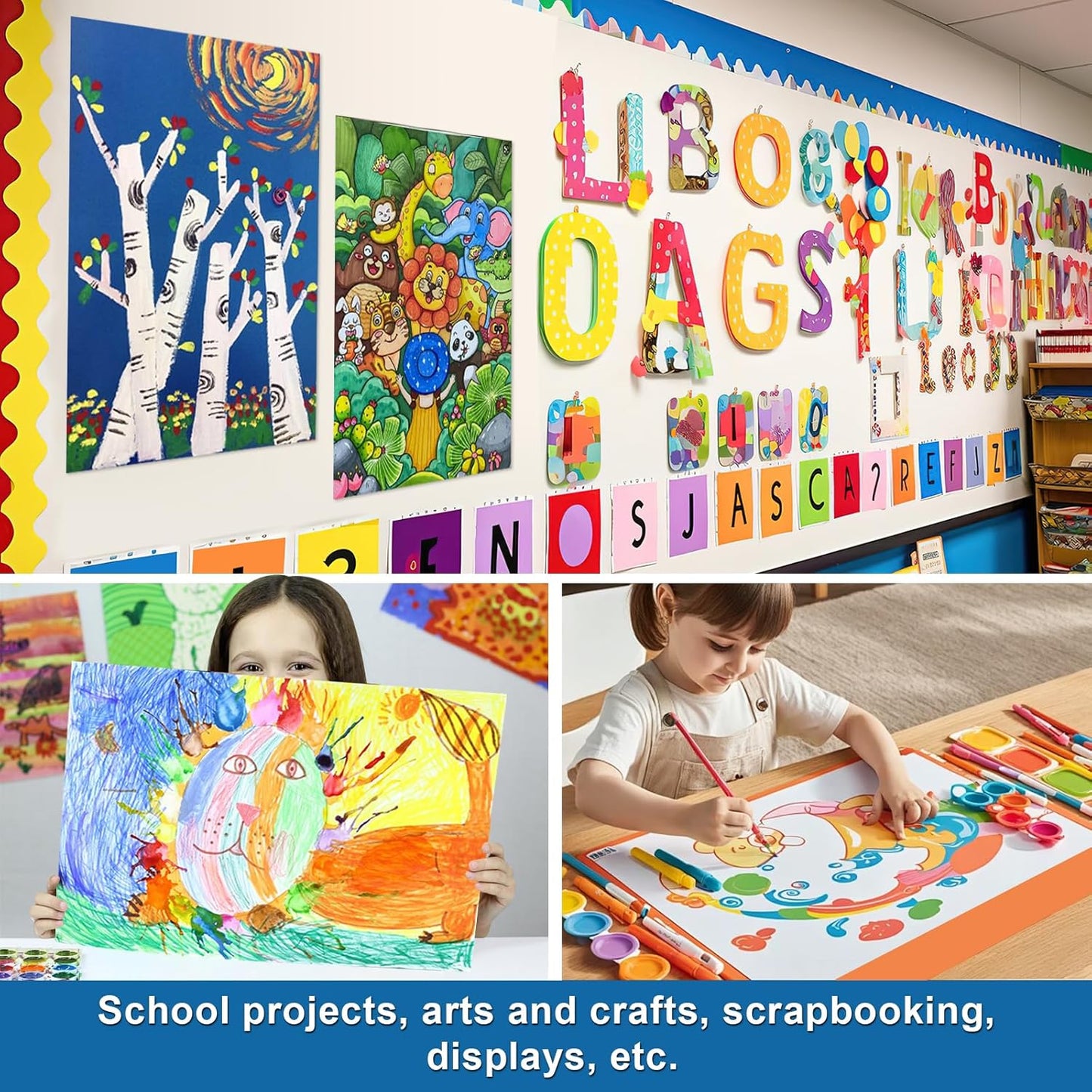 18 Pcs 14" x 22" Poster Board White Poster Board Paper Bulk 250 GSM Thickness Vision Boards Smart for Drawing School Arts Craft Projects Presentations Scrapbooking Blank Graphic Display