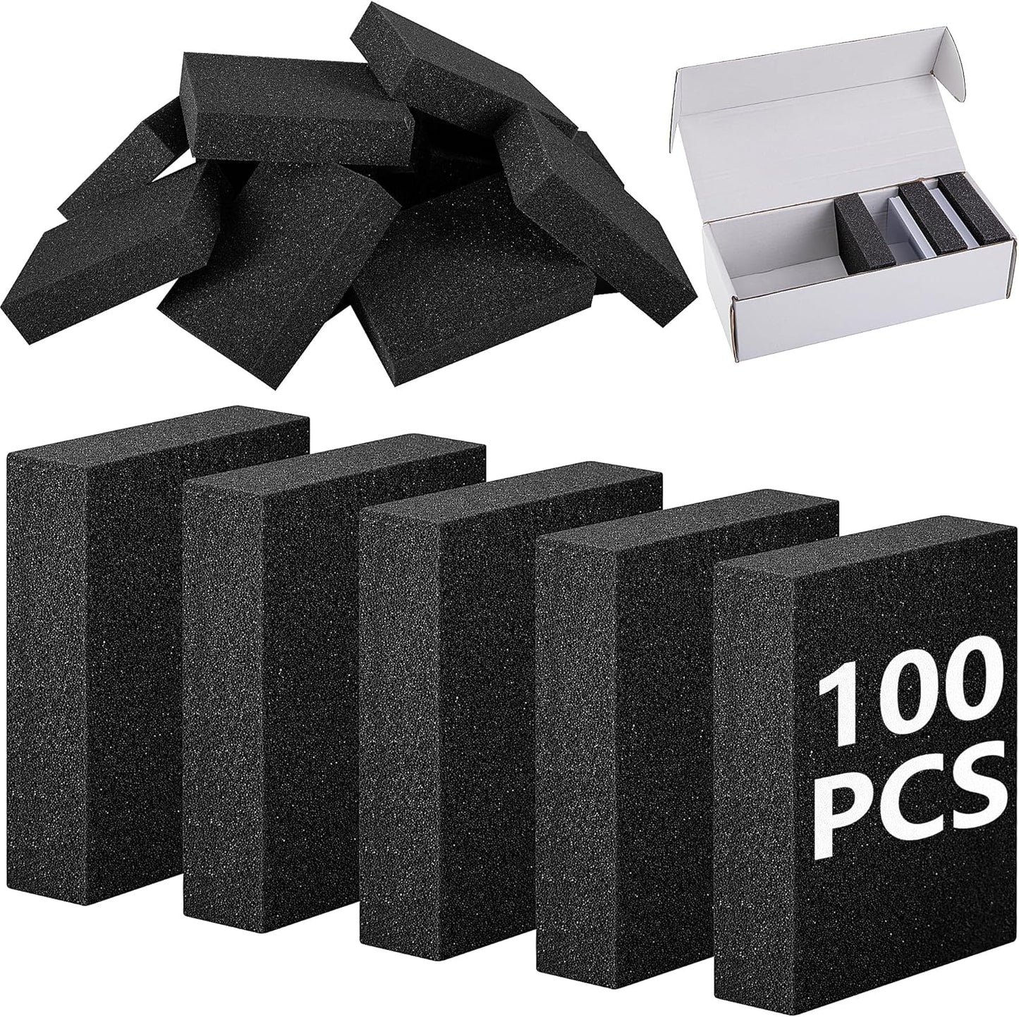 codree 100 Pcs Card Dividers Foam- 40D High Elasticity Sponge Trading Card Dividers- Shock Absorbing Cards Sponge Separators Inserts for Storage Boxes Games Sports Cards Protection
