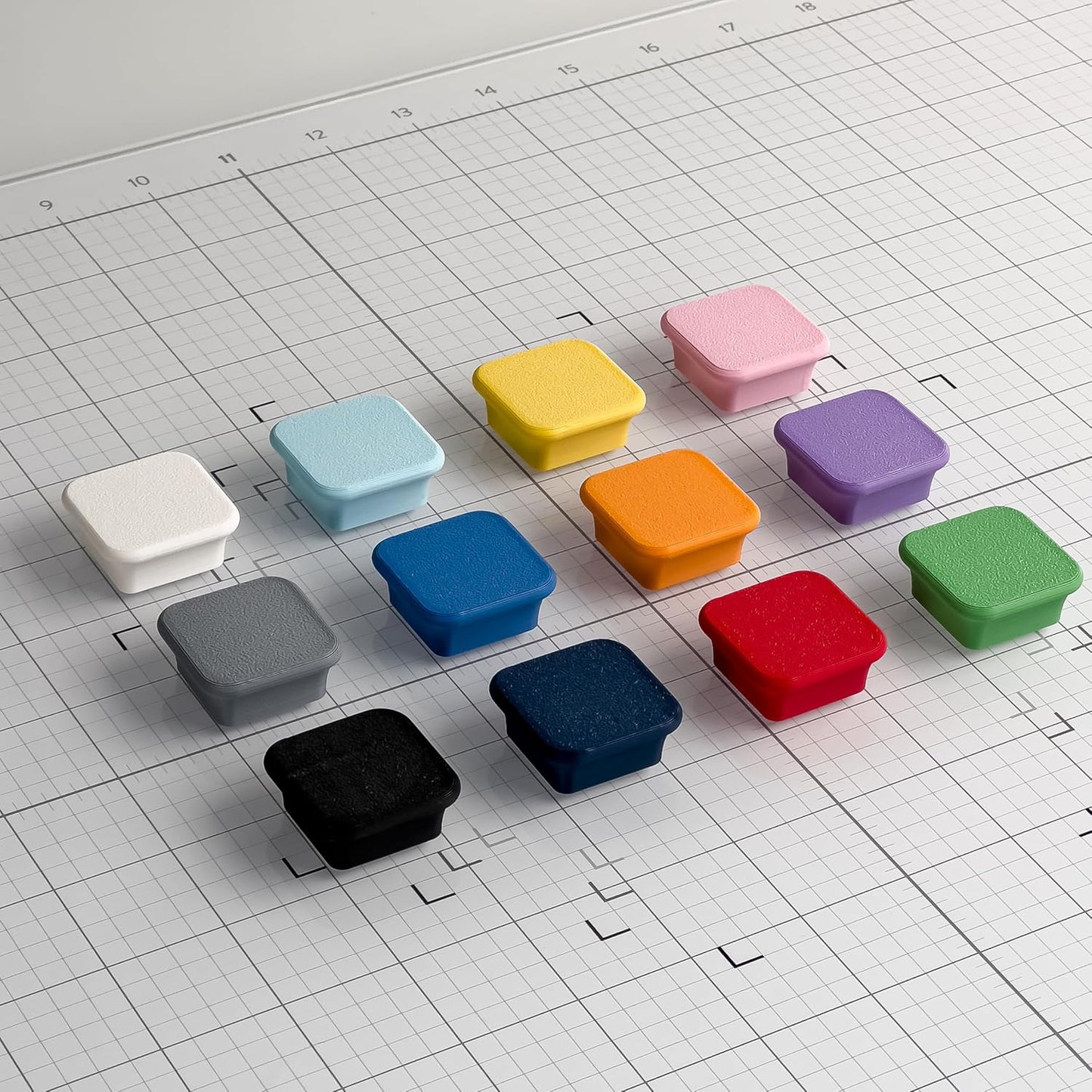 Glassboard Studio MiniBar Magnet - Strong Neodymium Rare Earth Magnets - Fridge, Whiteboard, Locker & Magnetic Glassboards - Ideal for Crafting & Office Use - Strong Fridge Magnets (Spring Green, 12)