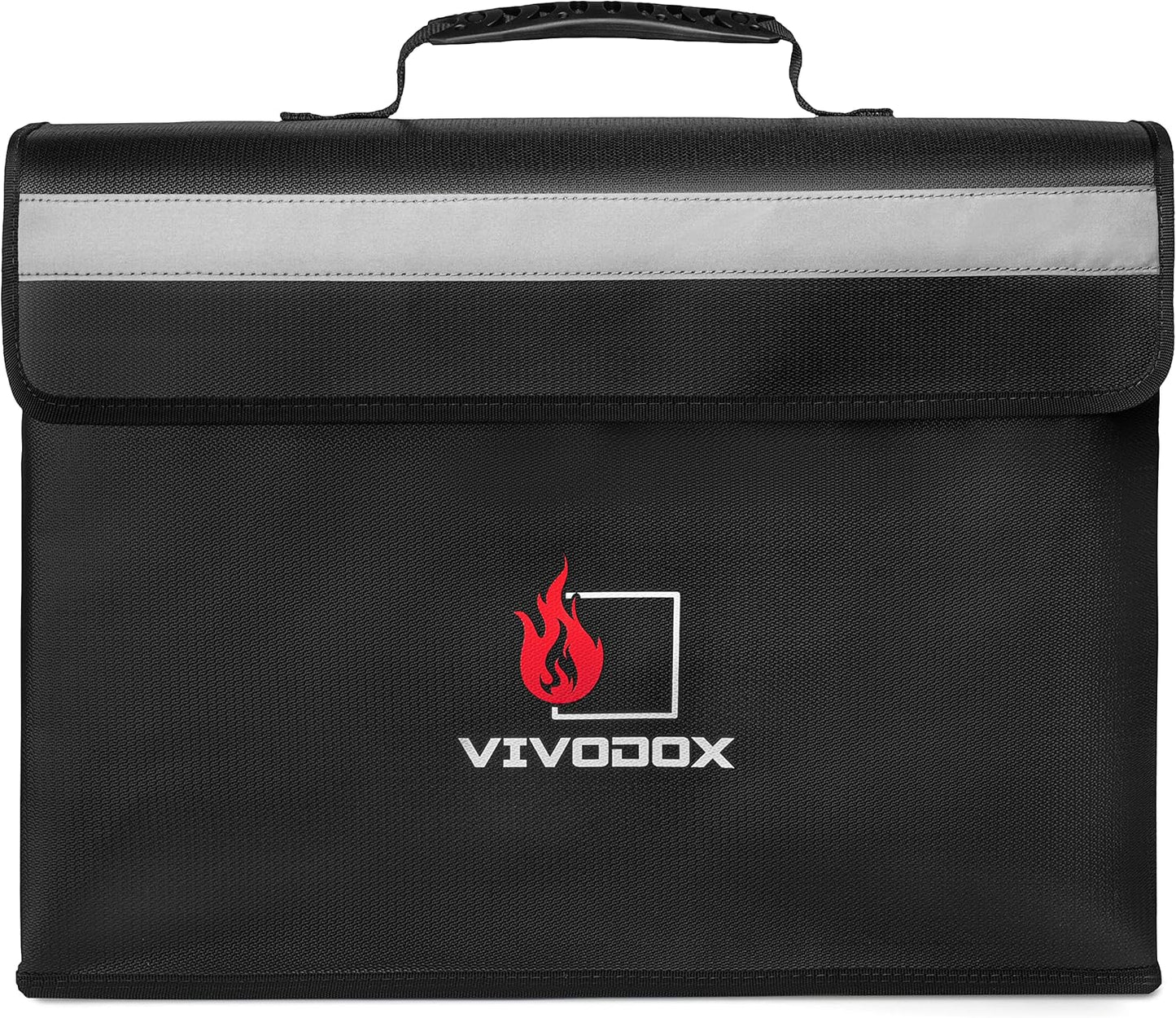 Fireproof Document Bag - Large (17" x 12" x 6") Fireproof Waterproof Storage for Binders, Legal Size Documents and Valuables, Heavy Duty Lightweight Briefcase for Home or Office